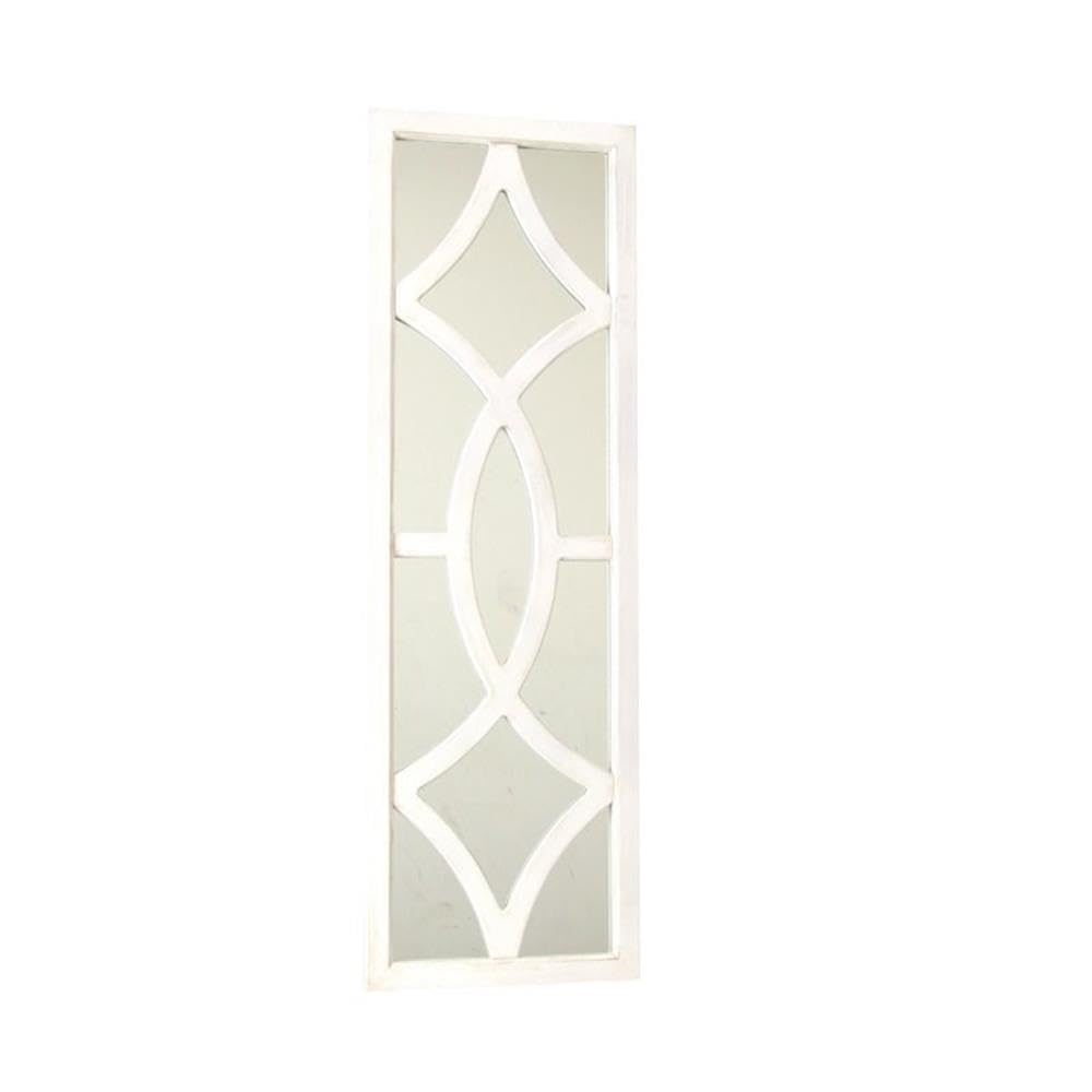 Charleston Furniture Churchill Mirror - Distressed Whitewash Finish - Elegant Wall Decor for Living Room, Bedroom & Entryway