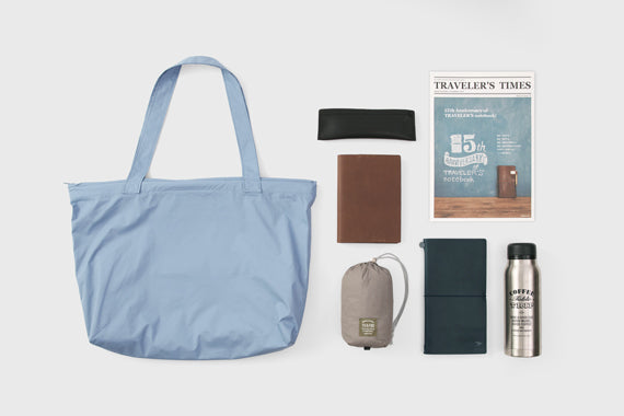 TRAVELER'S COMPANY Traveler's Factory x TO&FRO Waterproof Rain Bag - Blue Gray | Compact Travel Accessory for Outdoor Adventures & Commuting