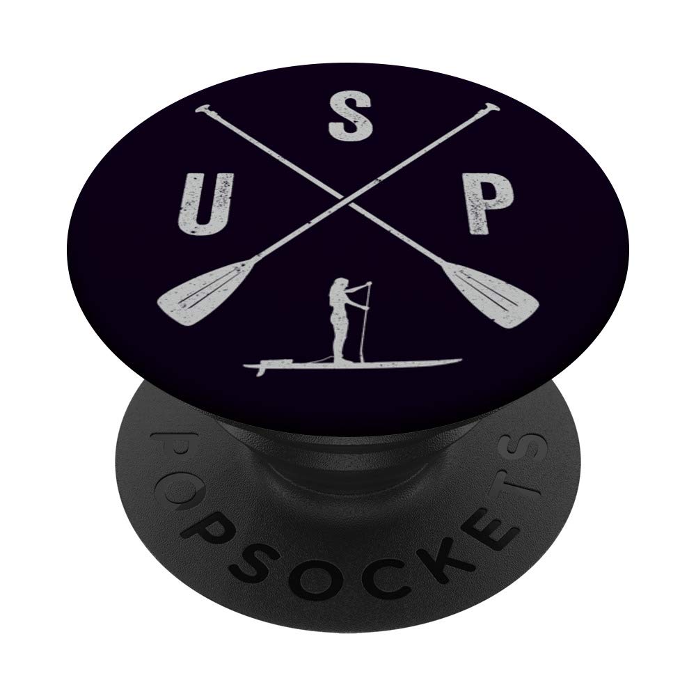 Women's Classic Stand Up Paddle Board with Crossed Paddle Design - Non-Slip PopSockets Grip for Phones & Tablets | Perfect for Yoga, Beach Days & Water Sports Accessories