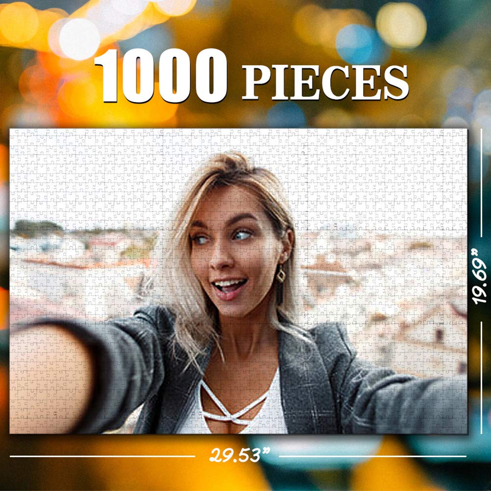 1000 Piece Custom Photo Jigsaw Puzzle for Adults & Kids - Personalized Picture Puzzle Gift for Mother's Day, Wedding, Family & Friends | DIY Home Activity, Romantic Gift Idea, Memory Keepsake