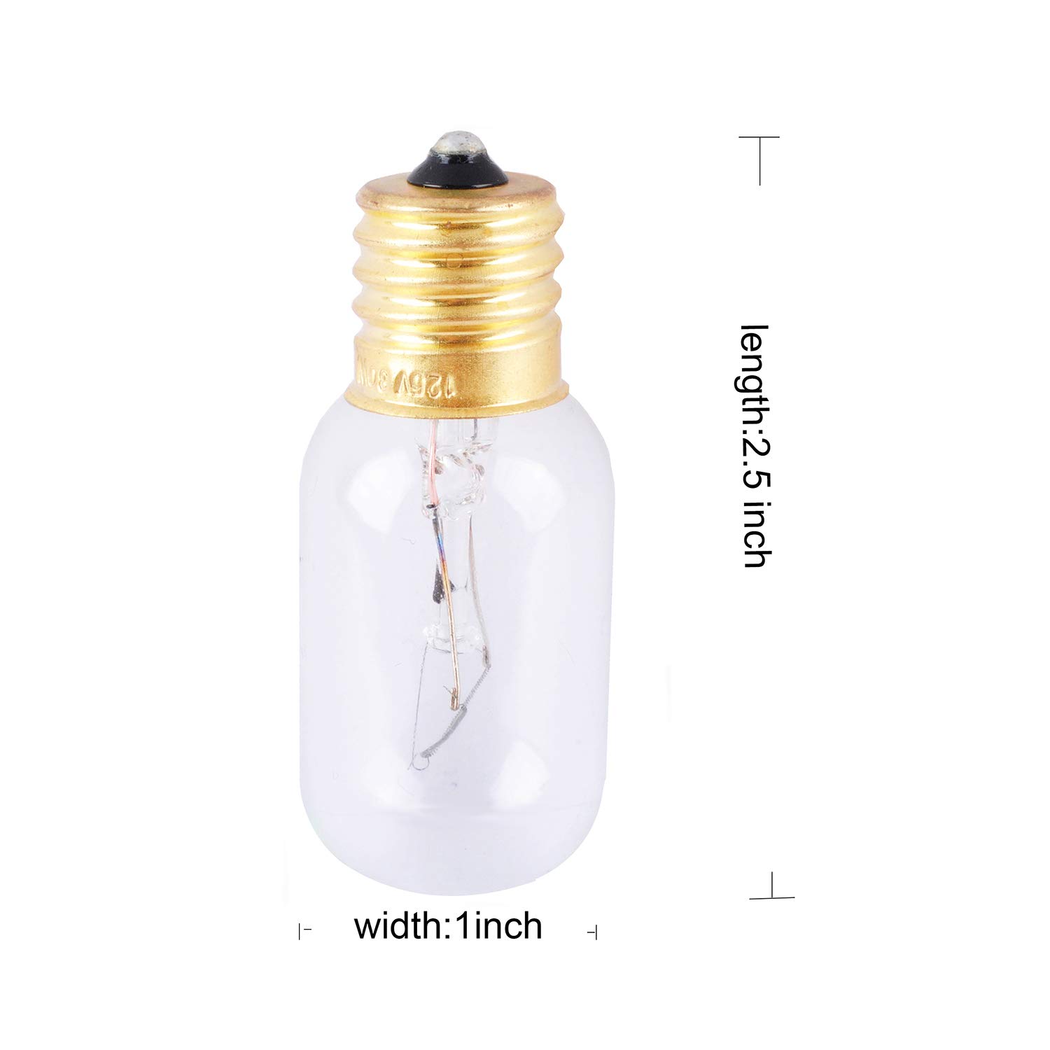 30W 125V Microwave Light Bulb Compatible with LG & Frigidaire - Replacement for 6912W1Z004B - Appliance Bulb for Microwave Oven - Perfect for Kitchen Lighting & Appliance Repair