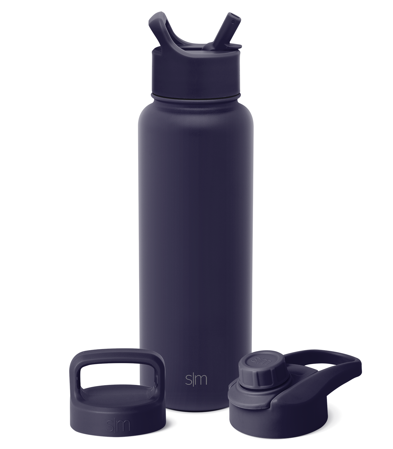Summit Insulated Water Bottle with 3 Lids - Straw, Chug & Handle | Leakproof Stainless Steel Thermos for Gym, Hiking & Outdoor Activities