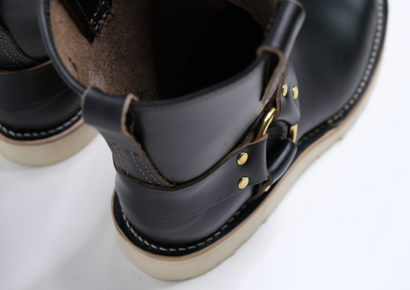 Wesco Boots X The Shop Shorty Mo Horsehide Engineer Boots - Durable Leather Work Boots for Men, Motorcycle Riding & Outdoor Adventures