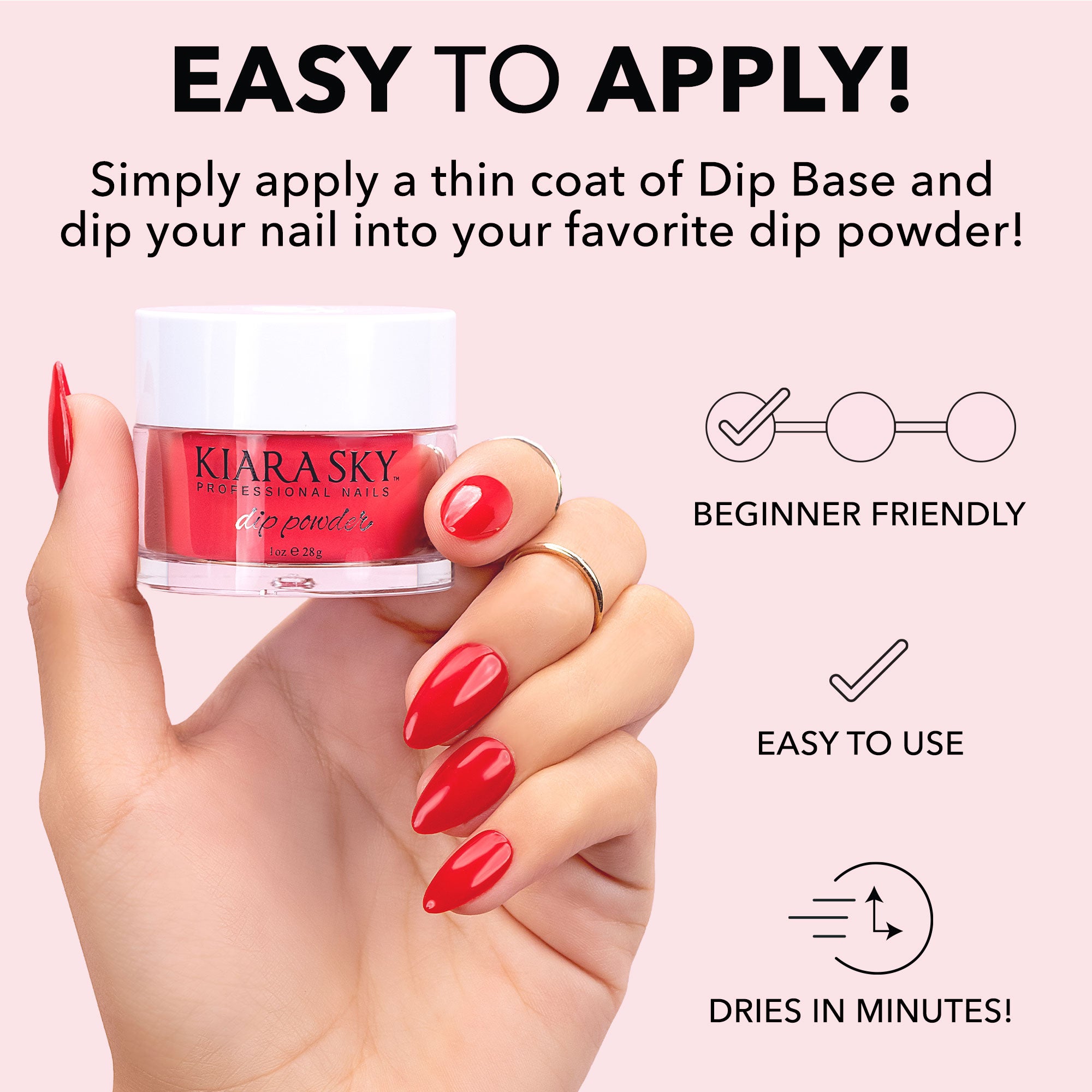 Kiara Sky Dip Powder Nail Kit - Professional Dip Base for Strong & Long-Lasting Manicures - Perfect for Home & Salon Nail Art DIY