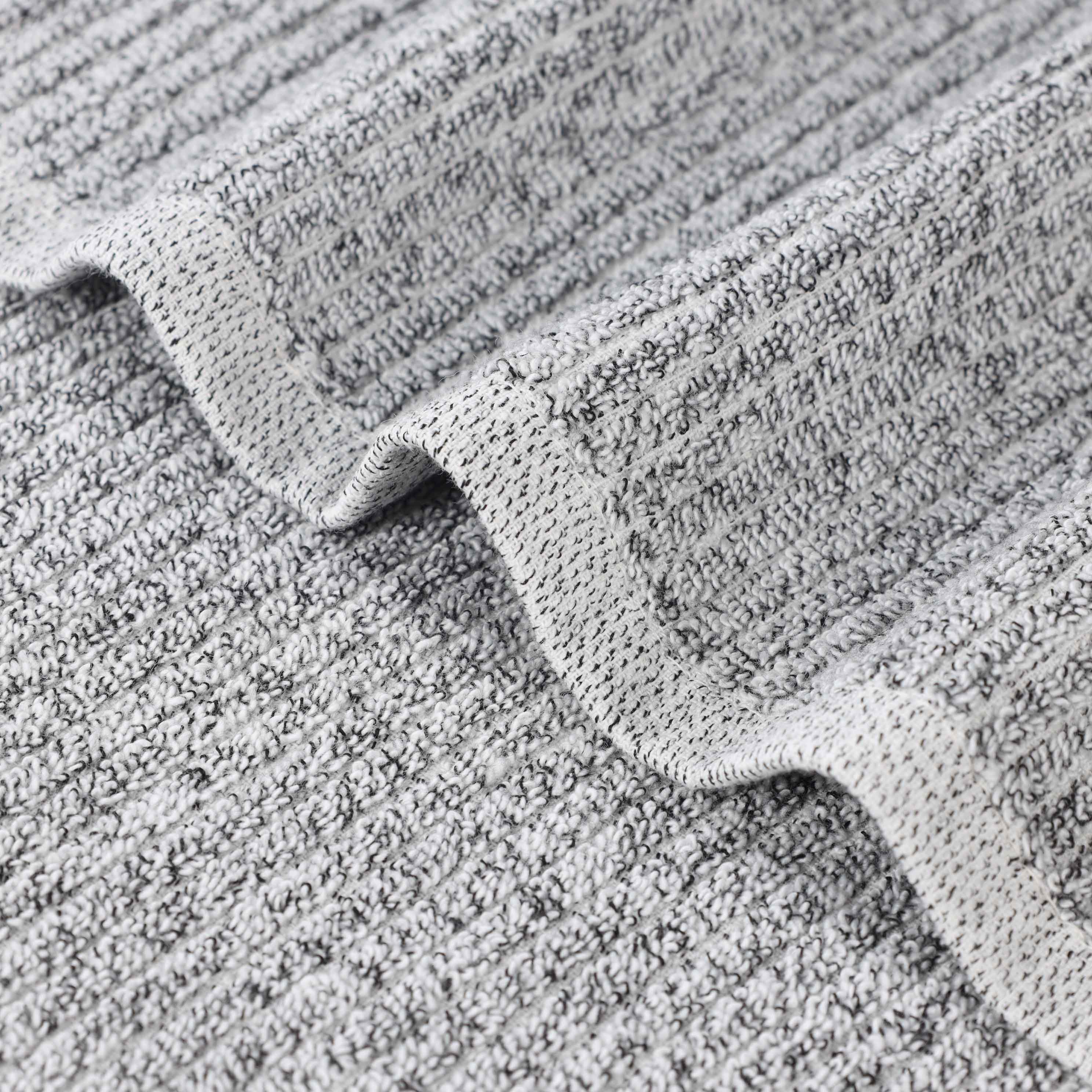 Premium Cotton Blend Ribbed Bath Towels Set of 2 - Ultra Absorbent & Soft Bath Sheets for Spa, Gym & Luxury Bathroom - Destin Collection