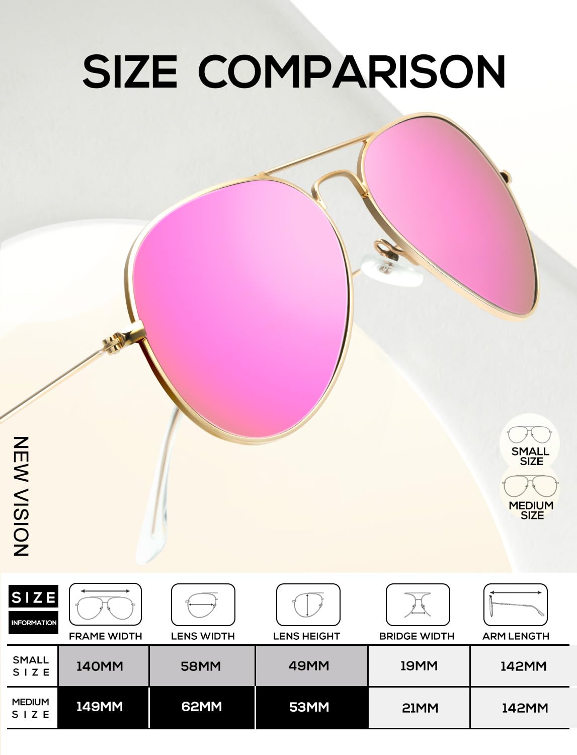 KALIYADI Classic Aviator Sunglasses for Men & Women - Polarized UV Protection Lenses - Perfect for Driving, Outdoor Activities & Fashion Accessories