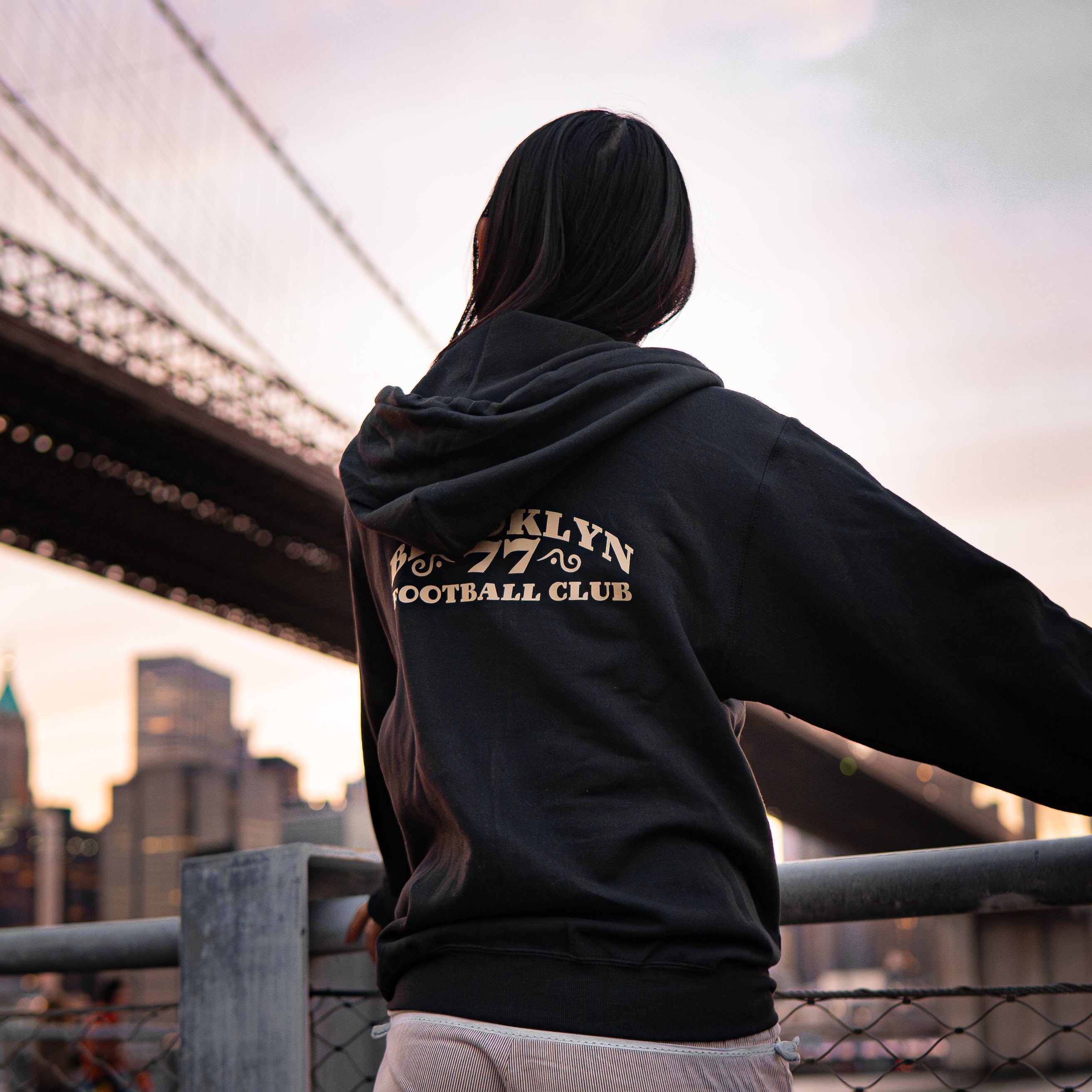 Brooklyn FC Maimonides Park Retro Black Full Zip Up Jacket - Vintage Soccer Hoodie for Men & Women - Perfect for Game Day, Casual Wear & Fan Apparel
