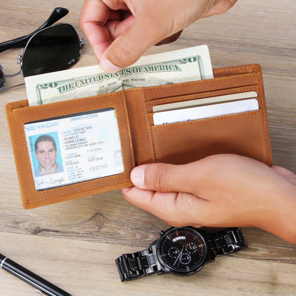 Premium Handcrafted Full Grain Cowhide Leather Bifold Wallet - Unique & Timeless Gift for Men - Perfect for Everyday Use, Business & Travel