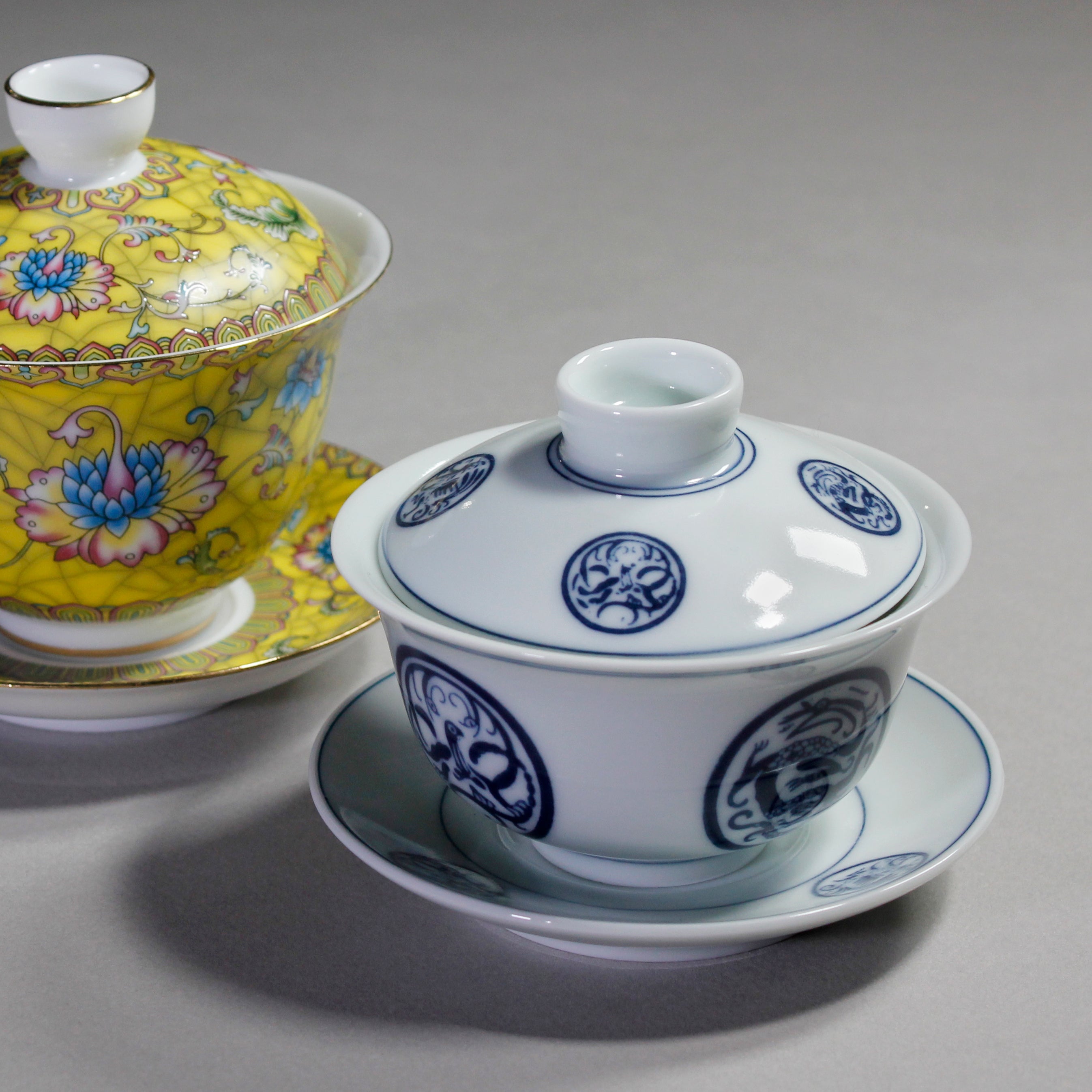 Premium Celestial Protectors Gaiwan - 4 oz Ceramic Chinese Tea Set for Gongfu Brewing - Perfect for Tea Ceremonies, Home Use & Gifts