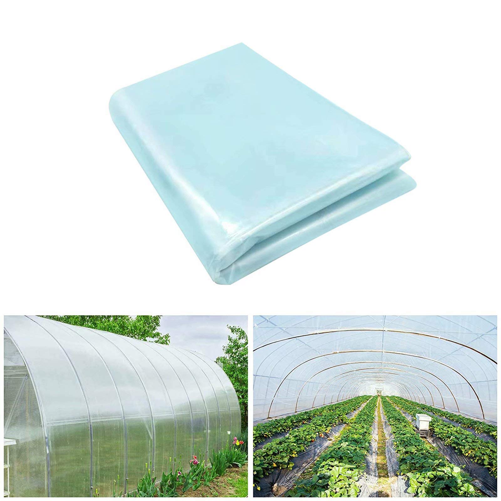 6.56x13.1Ft UV Resistant Greenhouse Plastic Film - Polyethylene Plant Cover for Freeze & Frost Protection | Durable Clear Plastic Sheeting for Garden, Agriculture & Indoor Plant Growing