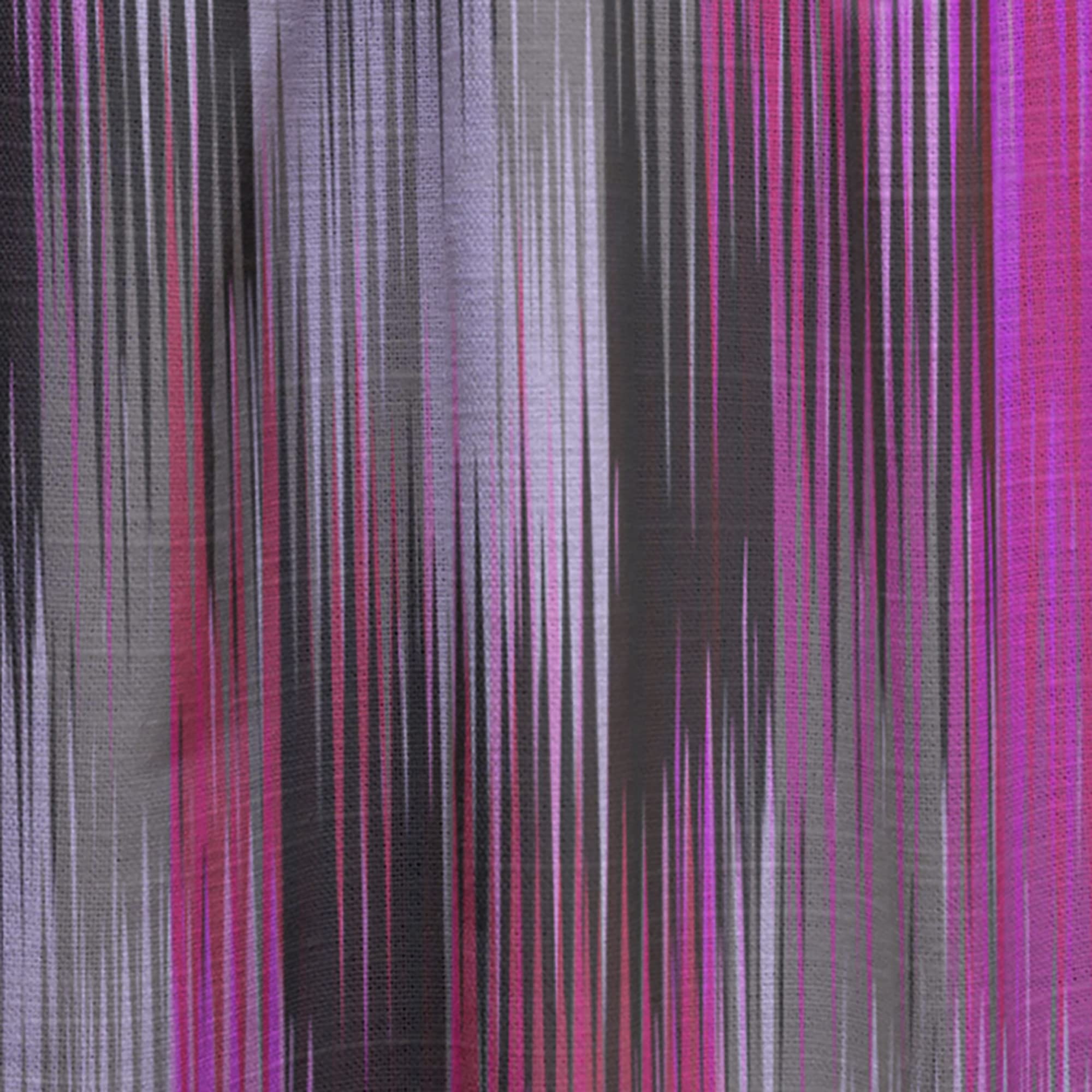 DesignQ Black & Purple Ikat Thermal Insulated Curtain Panel - 52x108 Inch - Elegant Window Treatment for Bedroom & Living Room - Perfect for Home Decor, Light Blocking & Temperature Control