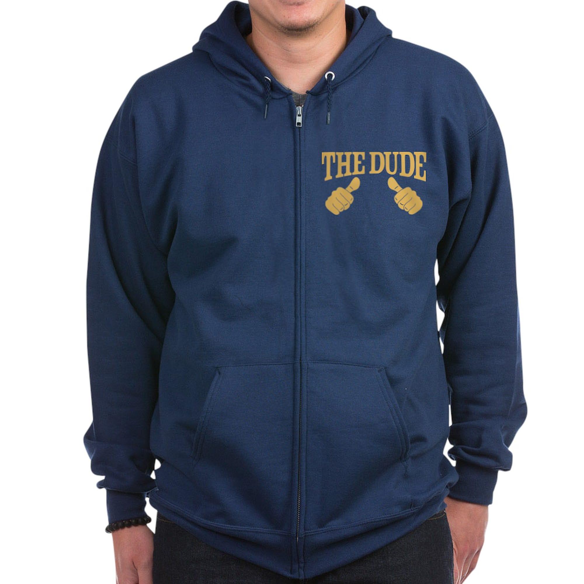 The Dude Zip Hoodie for Men - Dark Zip-Up Hooded Sweatshirt | Comfortable & Stylish Pullover for Casual Wear, Lounge & Outdoor Activities