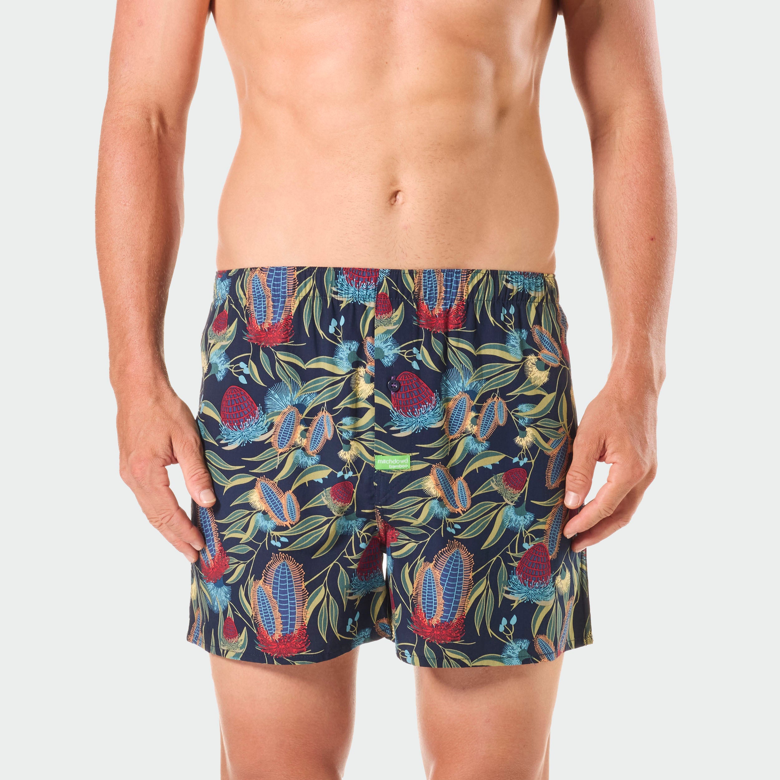 Men's Banksia Bamboo Boxer Shorts - Navy Blue | Soft & Breathable Underwear for Everyday Comfort | Perfect for Work, Gym & Lounge