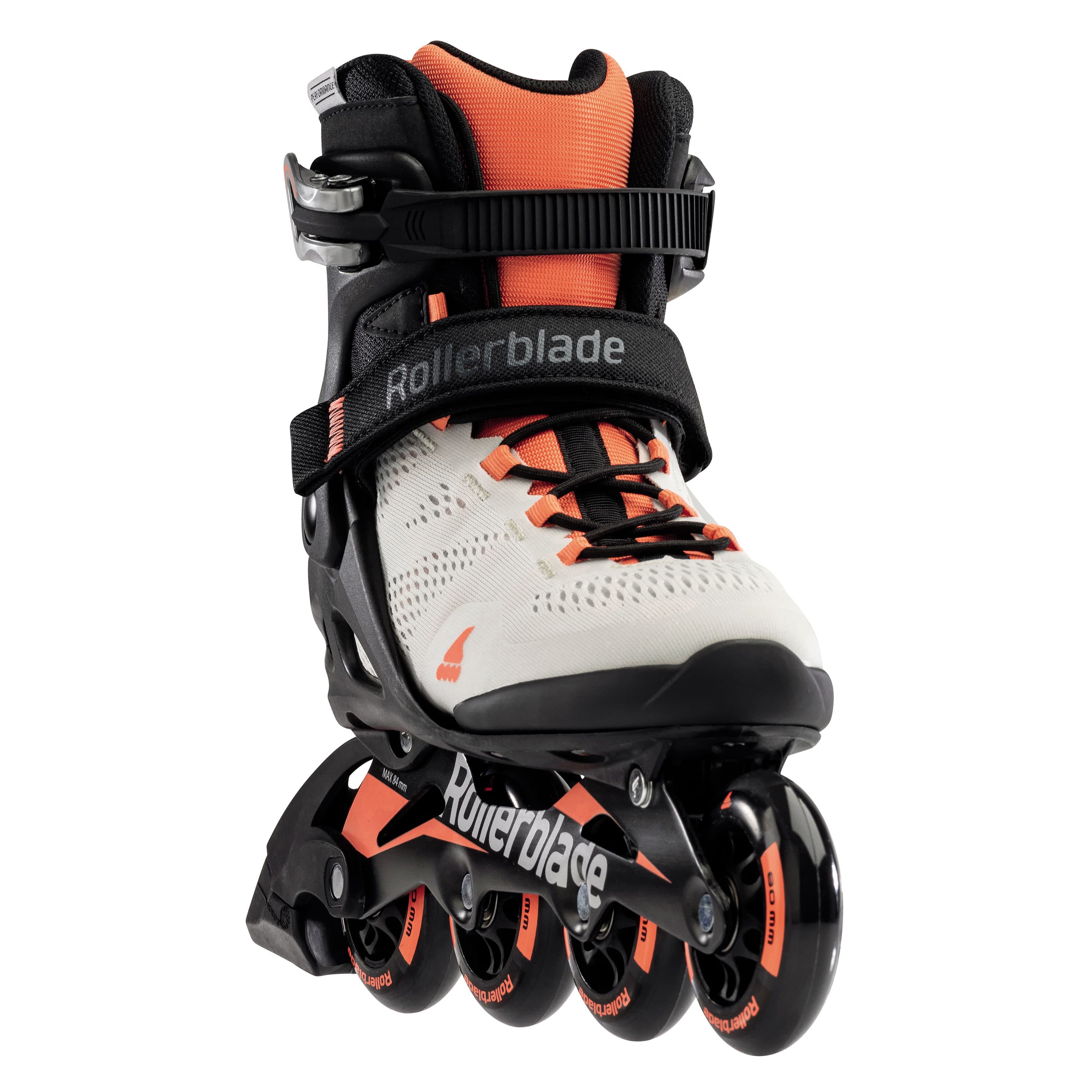 Rollerblade Macroblade 80 W Women's Inline Skates - Glacier Grey/Coral - Comfortable Fitness & Recreational Roller Skating for Outdoor & Indoor Use