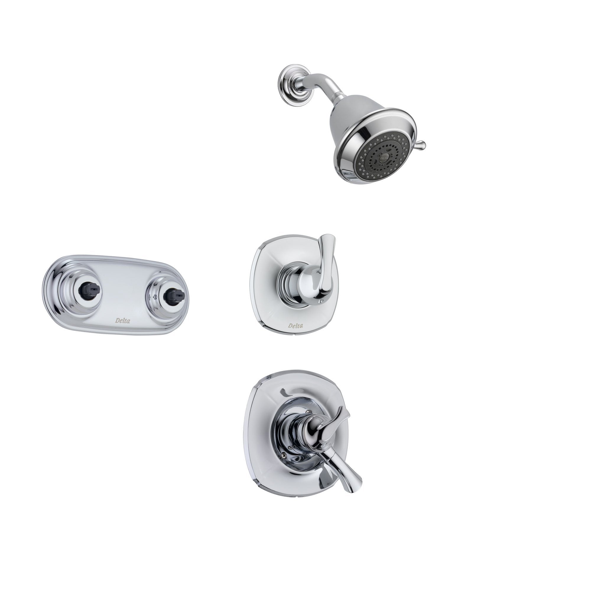 Delta Addison Chrome Shower System - Dual Control Shower Handle, 3-Setting Diverter, Adjustable Showerhead & Dual Body Spray Shower Plate (Model SS179283) | Perfect for Modern Bathroom Renovations & Spa-Like Shower Experience