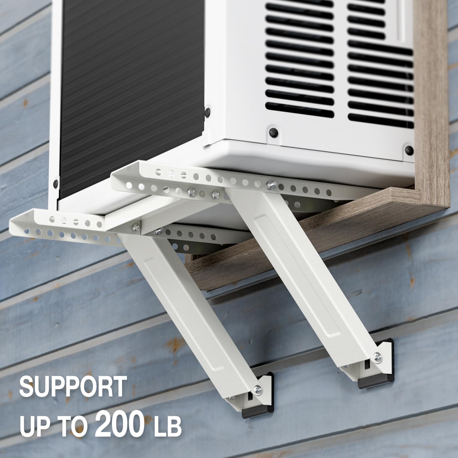 HOXHA Universal Heavy Duty Window Air Conditioner Bracket - Supports Up to 200 lbs for Hung Window AC Units | Secure Mounting Solution for Home & Office Cooling Systems