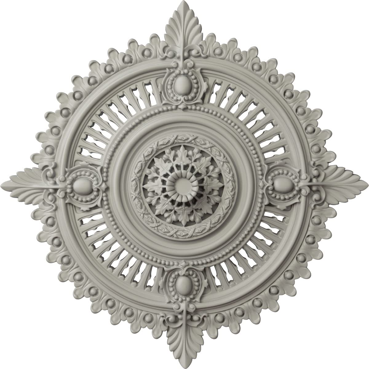 Ekena Millwork CM29HYPCF 29-Inch Hand-Painted Haylynn Ceiling Medallion - Cream Finish, 29 1/8