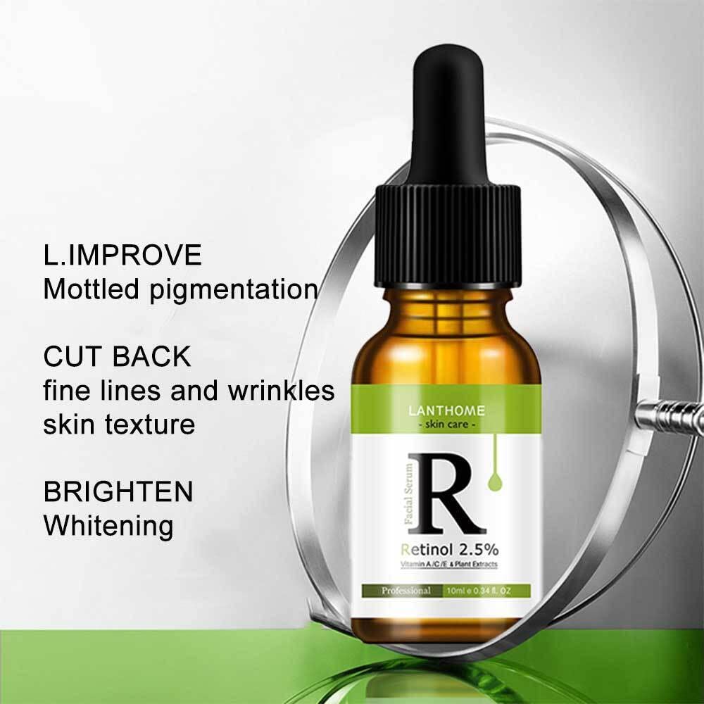 2.5% SRS Retinol Serum with Vitamin A, C & E - Anti-Aging, Acne Treatment & Wrinkle Removal Face Serum (10ml) | Brightens Skin & Reduces Fine Lines - Perfect for Nighttime Skincare Routine