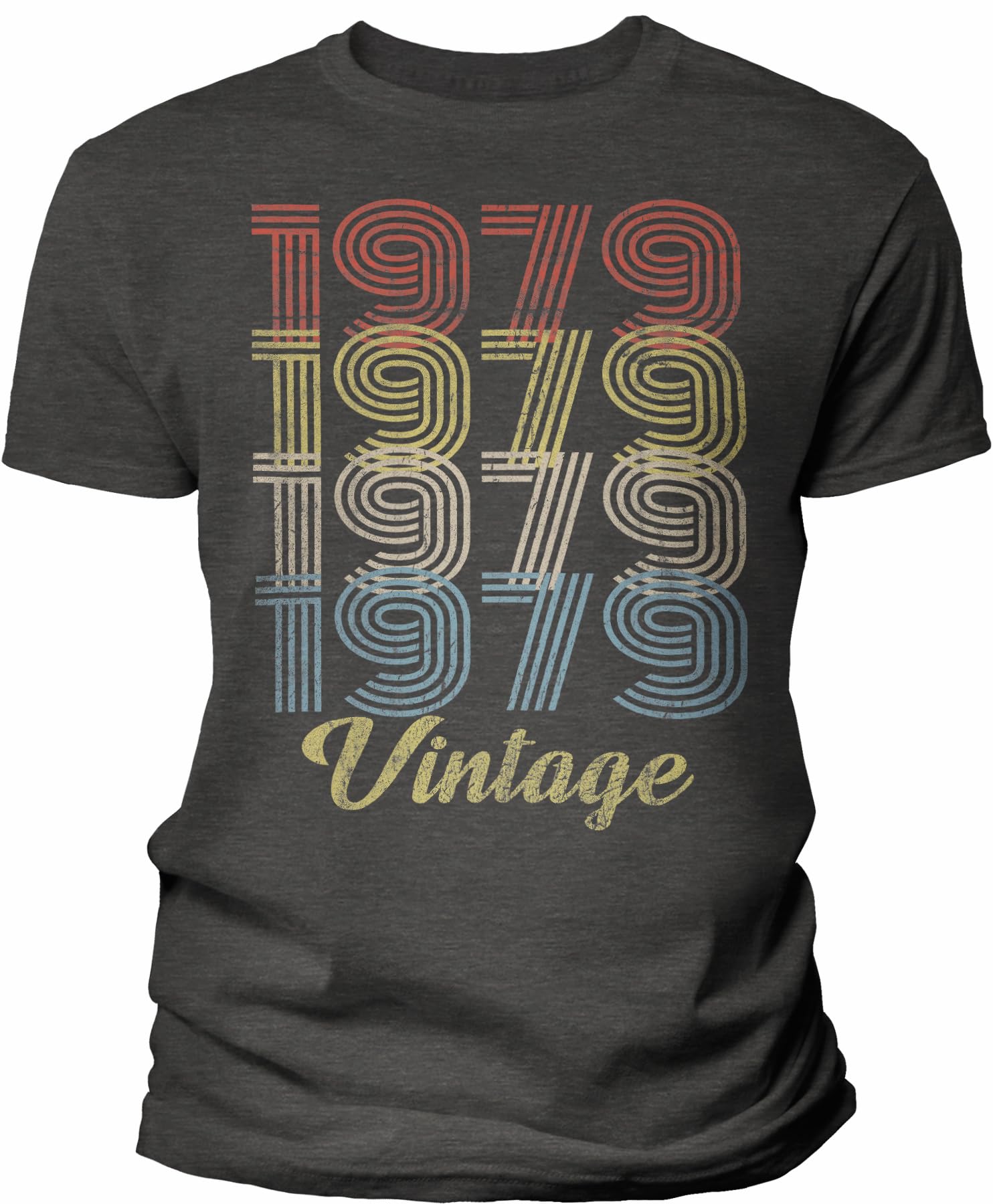 Vintage 1979 Retro 46th Birthday Shirt for Men - Cool 004 Design - Perfect Birthday Gift for Husband, Dad, Brother | Great for Parties, Celebrations & Special Occasions