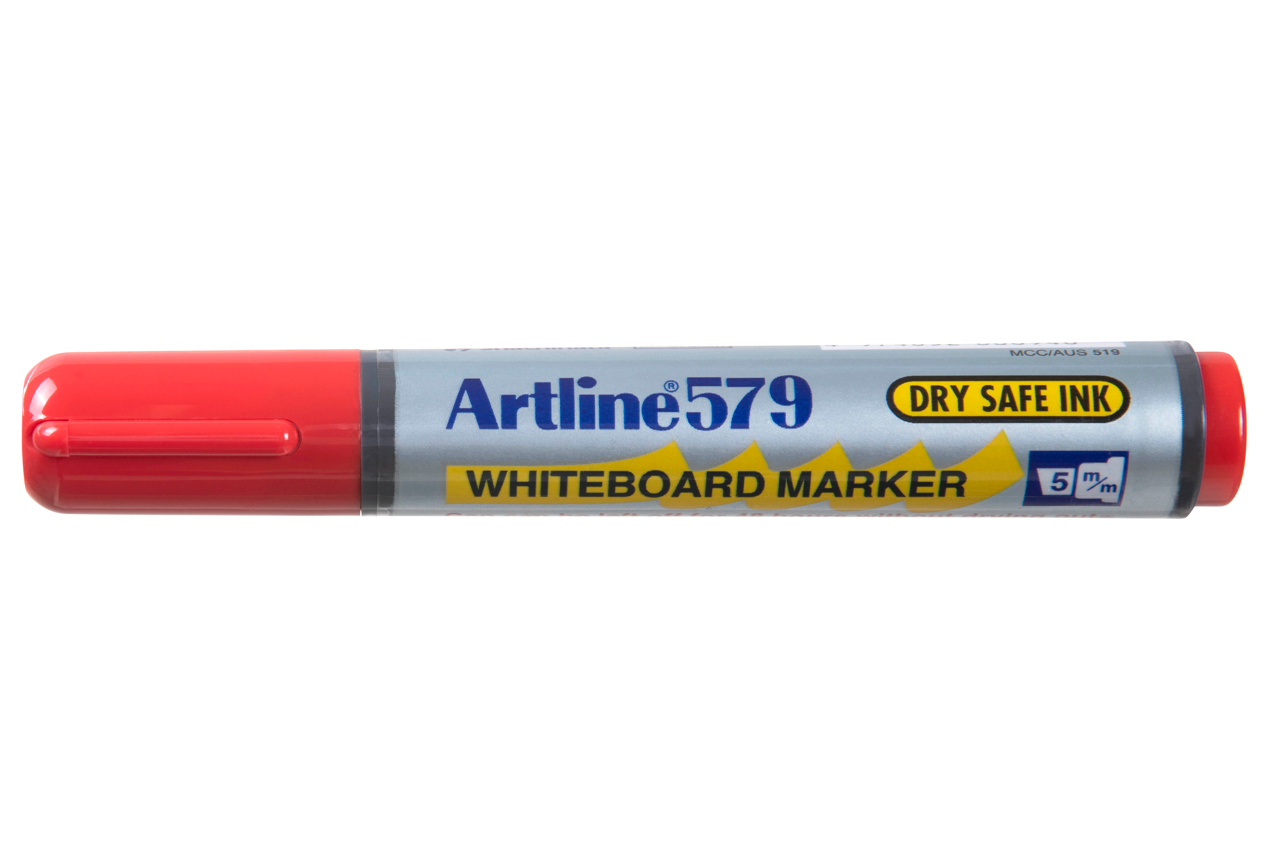 Artline 579 Whiteboard Marker Set - 12 Pack with 5mm Chisel Tip, Vibrant Red Ink - Perfect for Office Meetings, Classroom Teaching & Home Organization