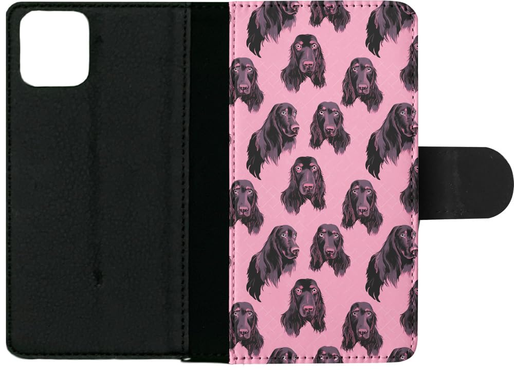 Stylish Faux Leather Flip Wallet Phone Case for Apple iPhone 11 Pro - Cute Gordon Setter Puppy Dog Canine Pattern - Perfect for Everyday Use & Gift Giving