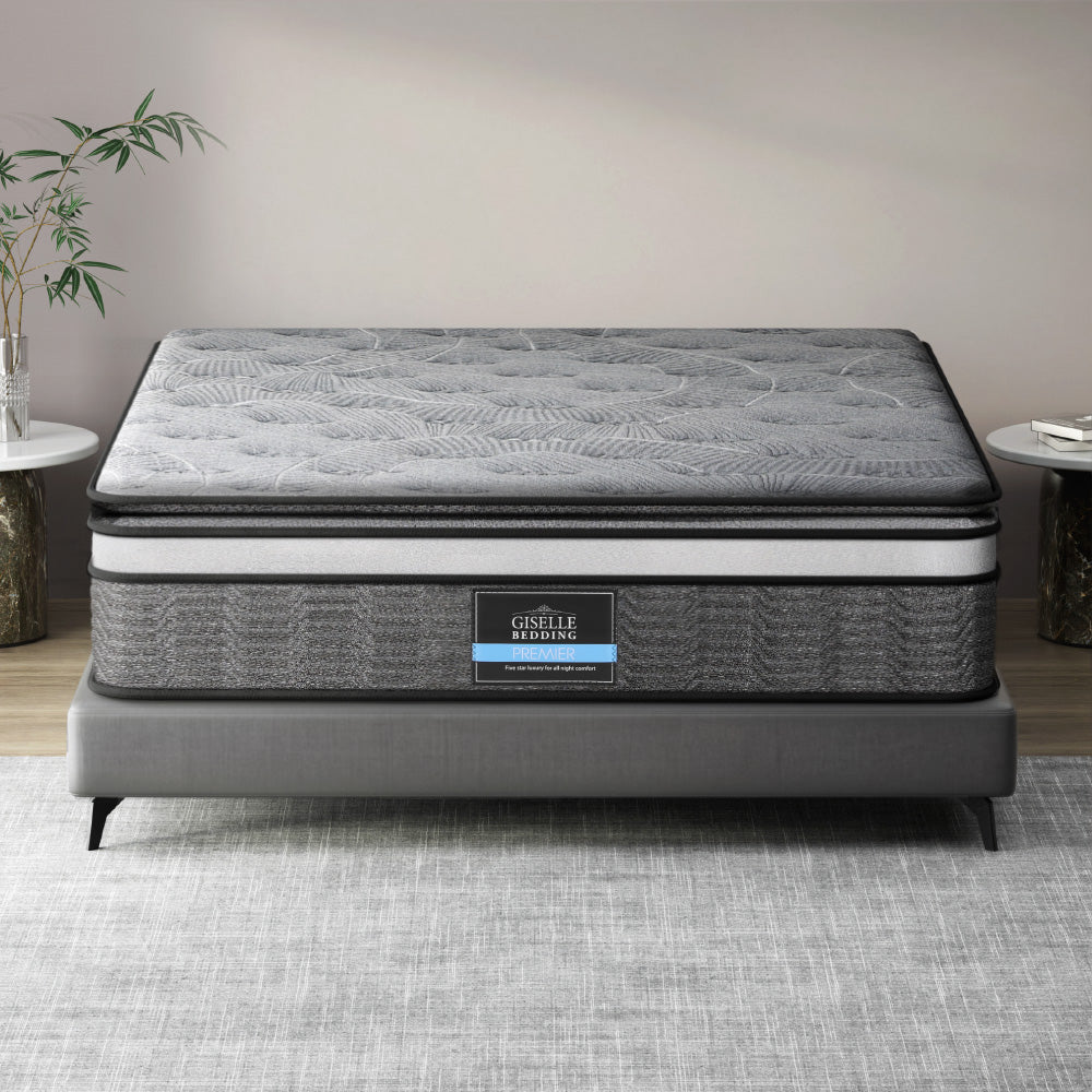 Camille Series Pocket Spring Mattress - 34cm Thick Queen Size for Superior Comfort & Support - Perfect for Bedrooms, Guest Rooms & Luxury Hotels
