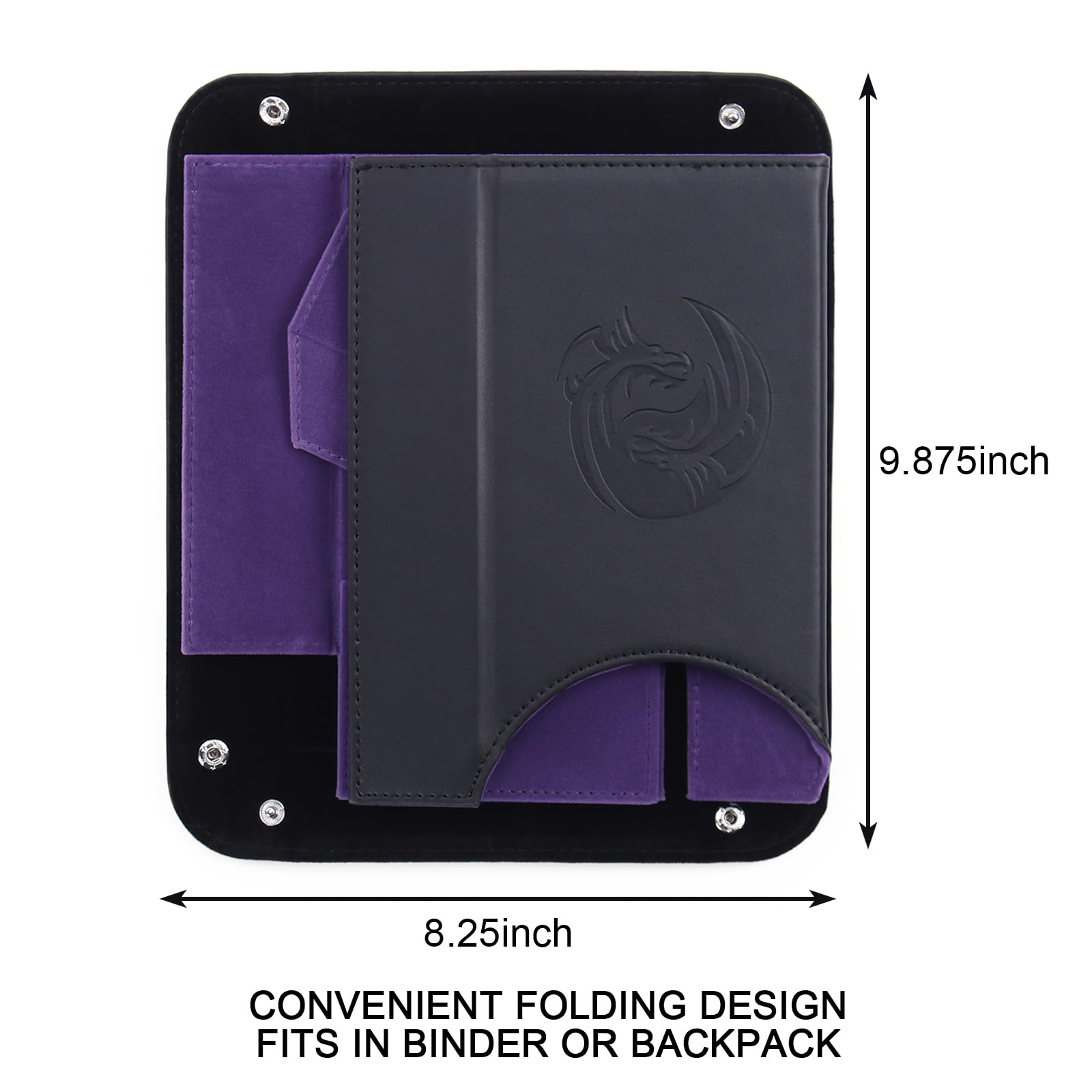 Premium DND Dice Tower & Tray Set with Felt Lined Rolling Surface - Foldable Auto Dice Roller for Dungeons & Dragons, Pathfinder RPG - Perfect for Tabletop Gaming Sessions & Board Game Nights