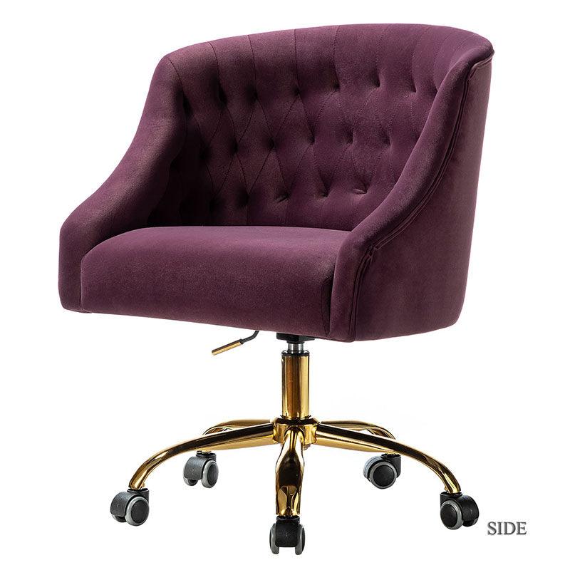 Penelope Velvet Tufted Office Chair - Ergonomic Executive Desk Chair with Lumbar Support - Perfect for Home Office, Gaming & Workspace Comfort