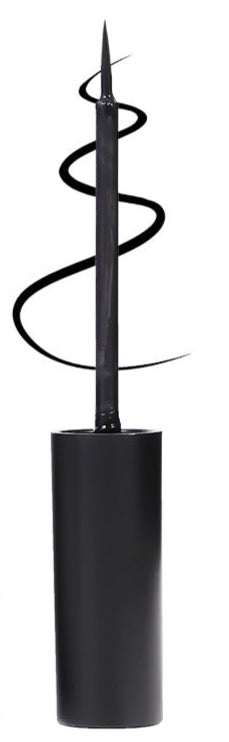 Waterproof Black Eyeliner Brush - 5ml Dark Long-Lasting Makeup for Swimming, Gym & Rainy Days
