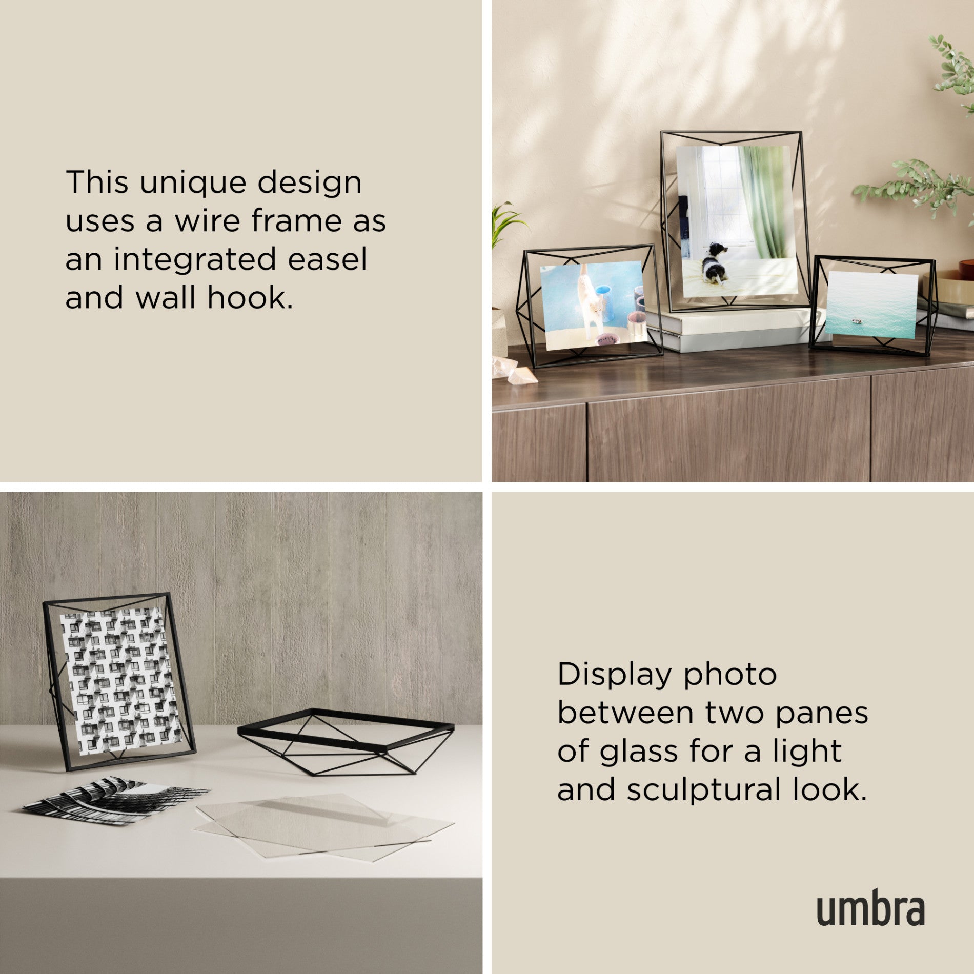 Prisma Picture Frame - Elegant Modern Photo Display for Wall & Tabletop - Perfect for Home Decor, Office, and Gift Giving