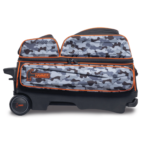 Hammer Gauntlet 3 Ball Roller Camo Bowling Bag - Durable Bowling Ball Carrier with Wheels for Easy Transport - Perfect for League Play & Tournaments
