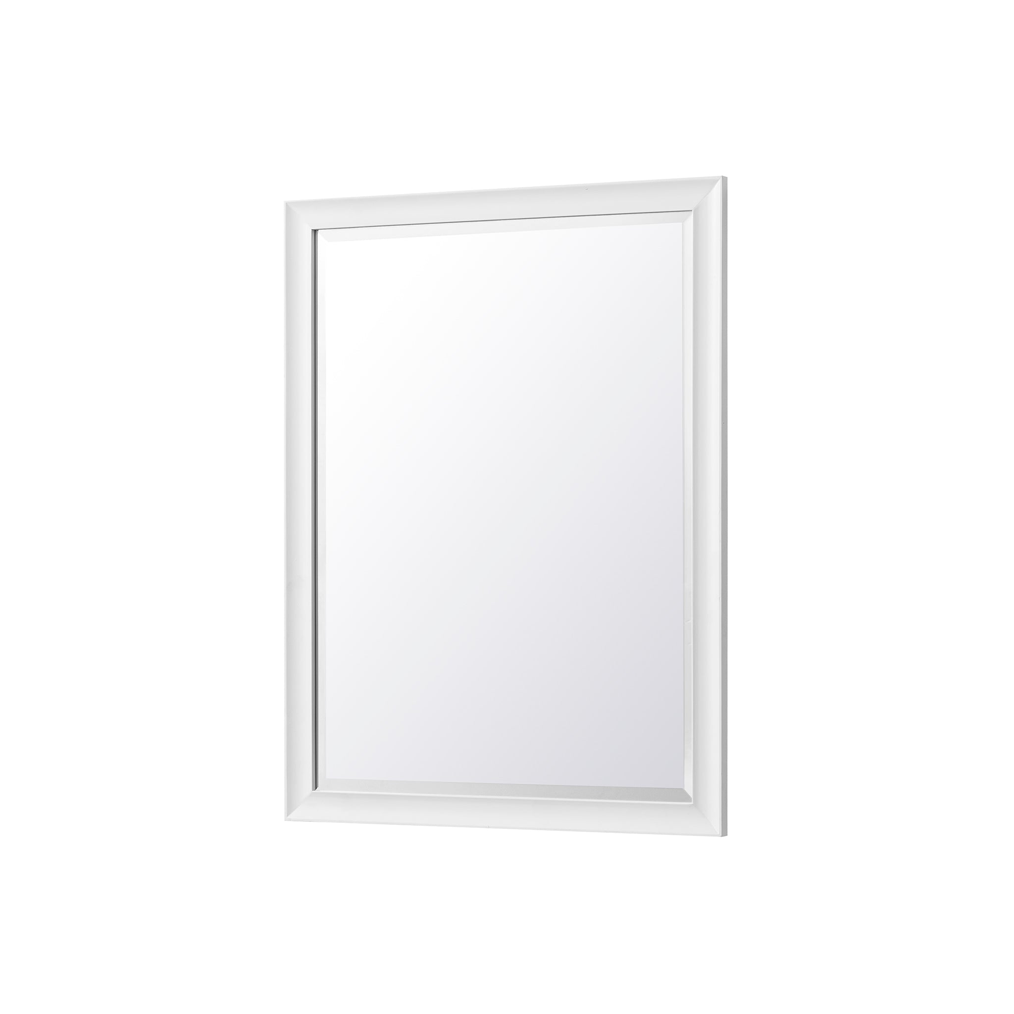 Glenbrooke 30-Inch Wall Mirror in Bright White - Modern Framed Bathroom & Living Room Decor for Home & Office
