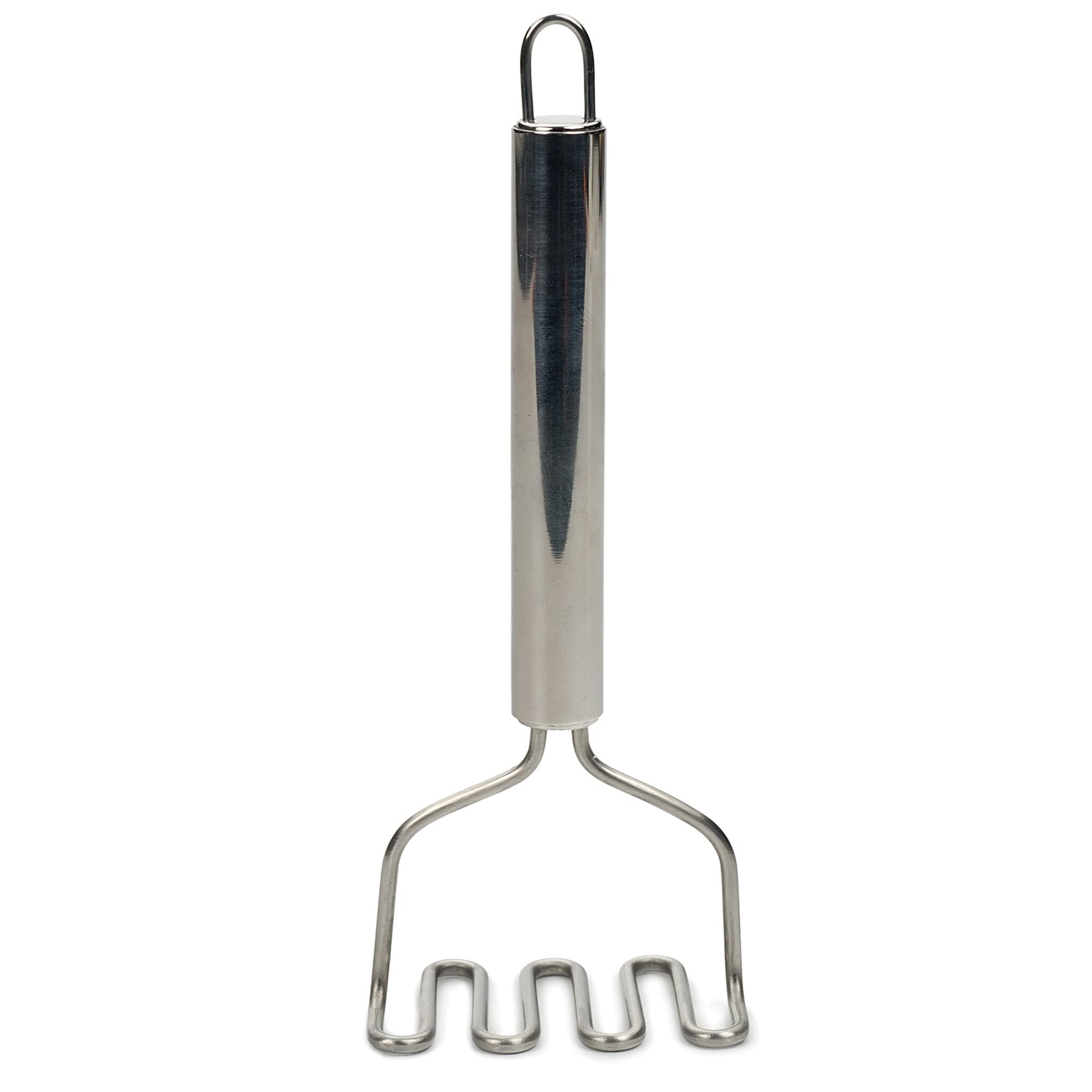 RSVP International Stainless Steel Potato & Avocado Masher - 7 Inch Kitchen Tool with Ergonomic Handle - Dishwasher Safe for Easy Cleaning - Perfect for Mashing Potatoes, Guacamole & Baby Food Prep