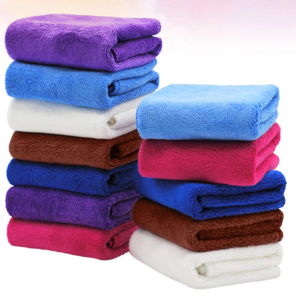 KESYOO 10-Pack Premium Microfiber Kitchen Towels - Super Absorbent Dish Cloths, Cleaning Rags & Scrub Towels for Dishes, Countertops & Household Cleaning - Quick-Dry Water Wipes for Kitchen & Bathroom Use
