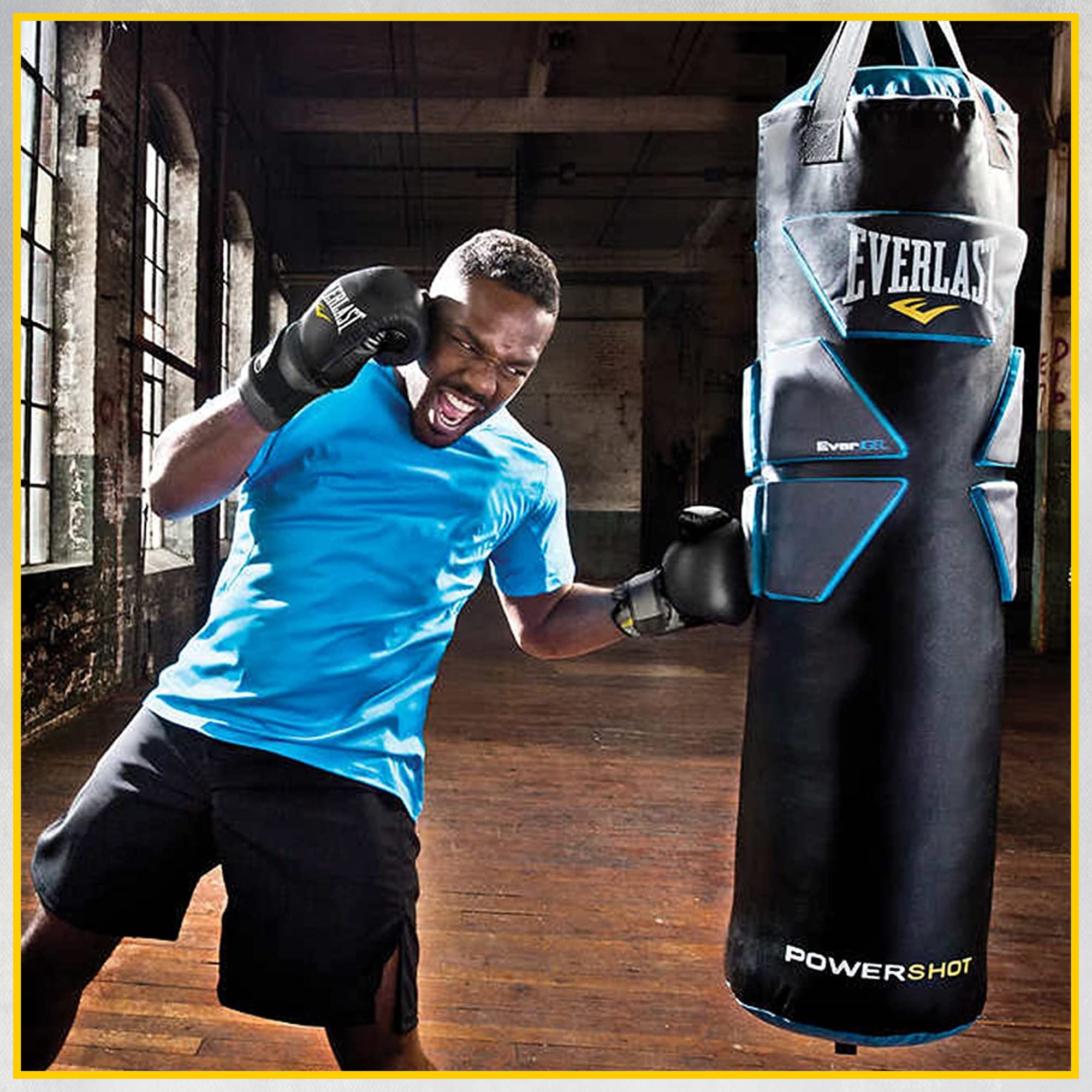 80lb PowerShot Heavy Punching Bag for Boxing, MMA, Kickboxing & Home Gym Training - Durable Workout Equipment for Strength & Endurance