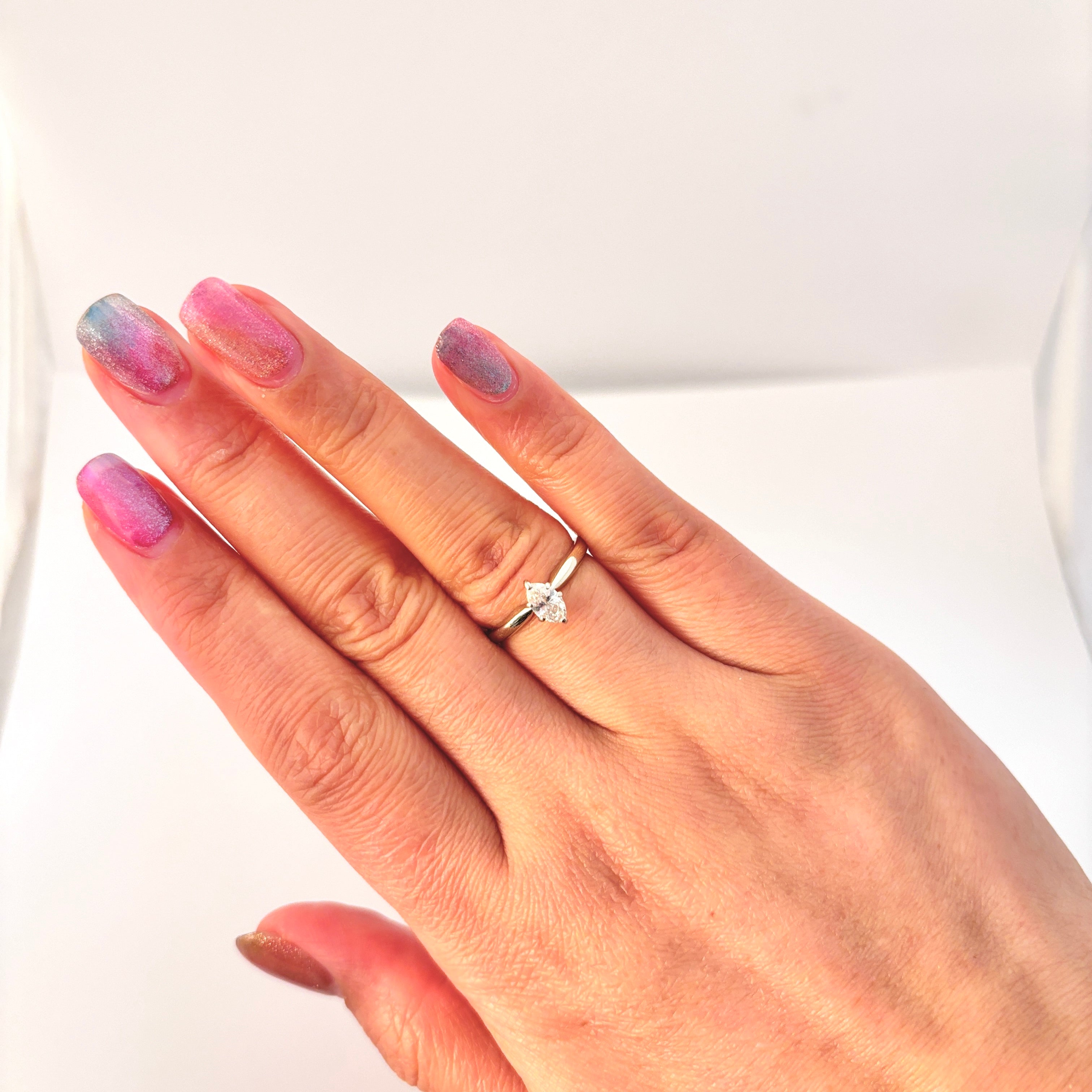 14K White Gold Marquise Diamond Ring - 0.40 Carat Size 6 | Elegant Wedding Band, Anniversary Gift & Engagement Ring for Women