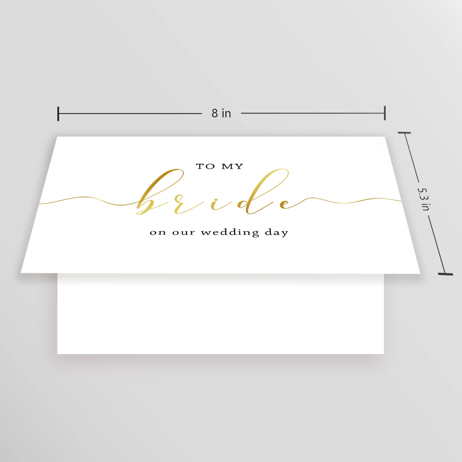 Romantic 'To My Bride' Wedding Card for Wife - Heartfelt Keepsake for Wedding Day & Anniversary - Perfect for Bridal Shower, Vows & Special Moments