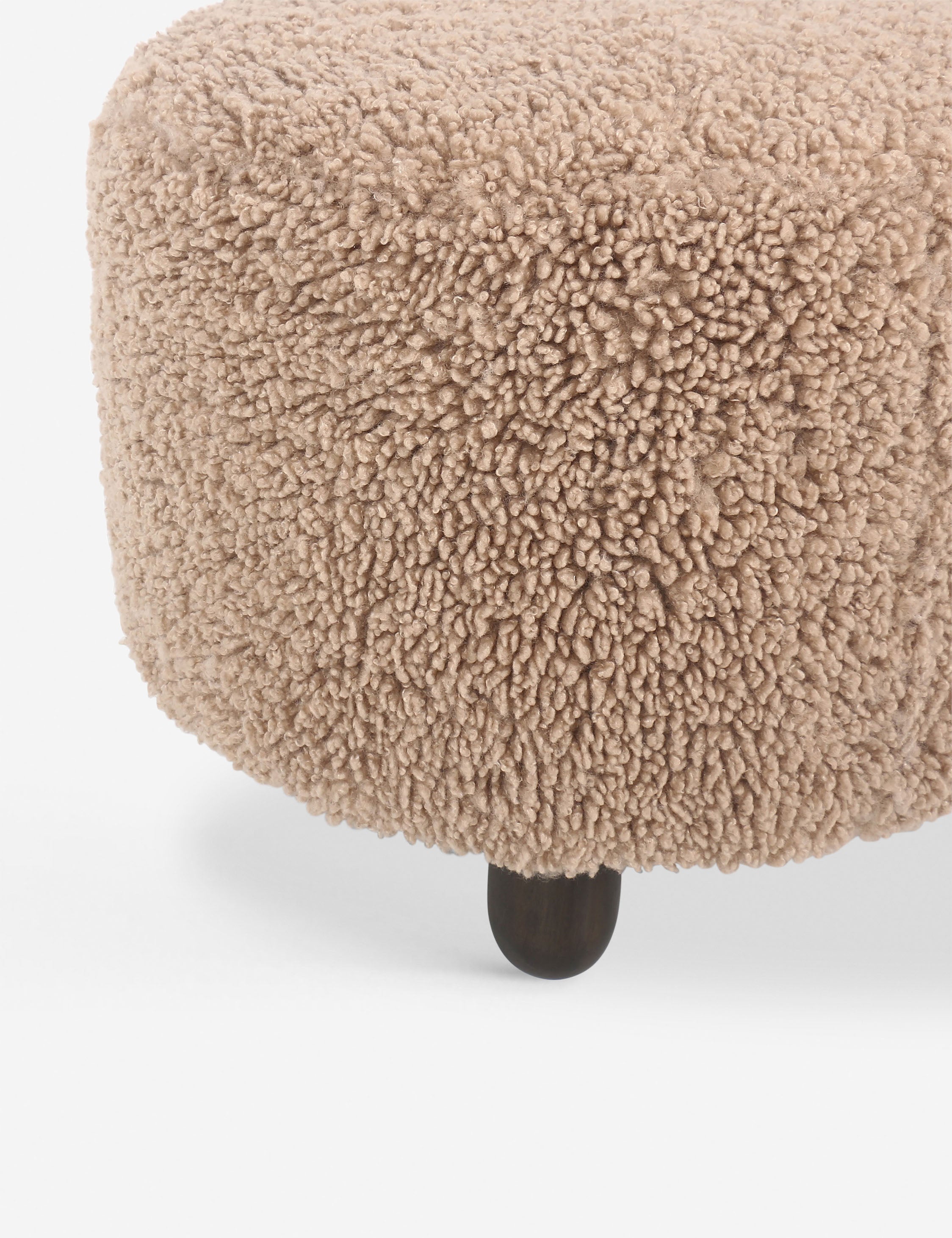 Round Ottoman Stool with Storage - Soft Upholstered Footrest Pouf for Living Room, Bedroom & Nursery - Versatile Seating & Decor (Dover Design)
