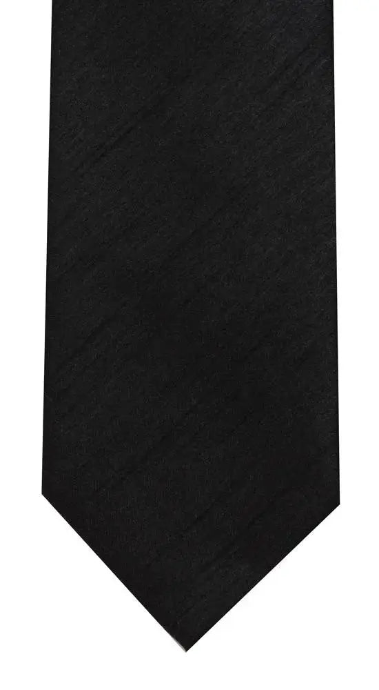 LA Smith Plain Poly Shantung Tie - Classic Silk-Like Necktie for Men - Perfect for Weddings, Business Meetings & Formal Events