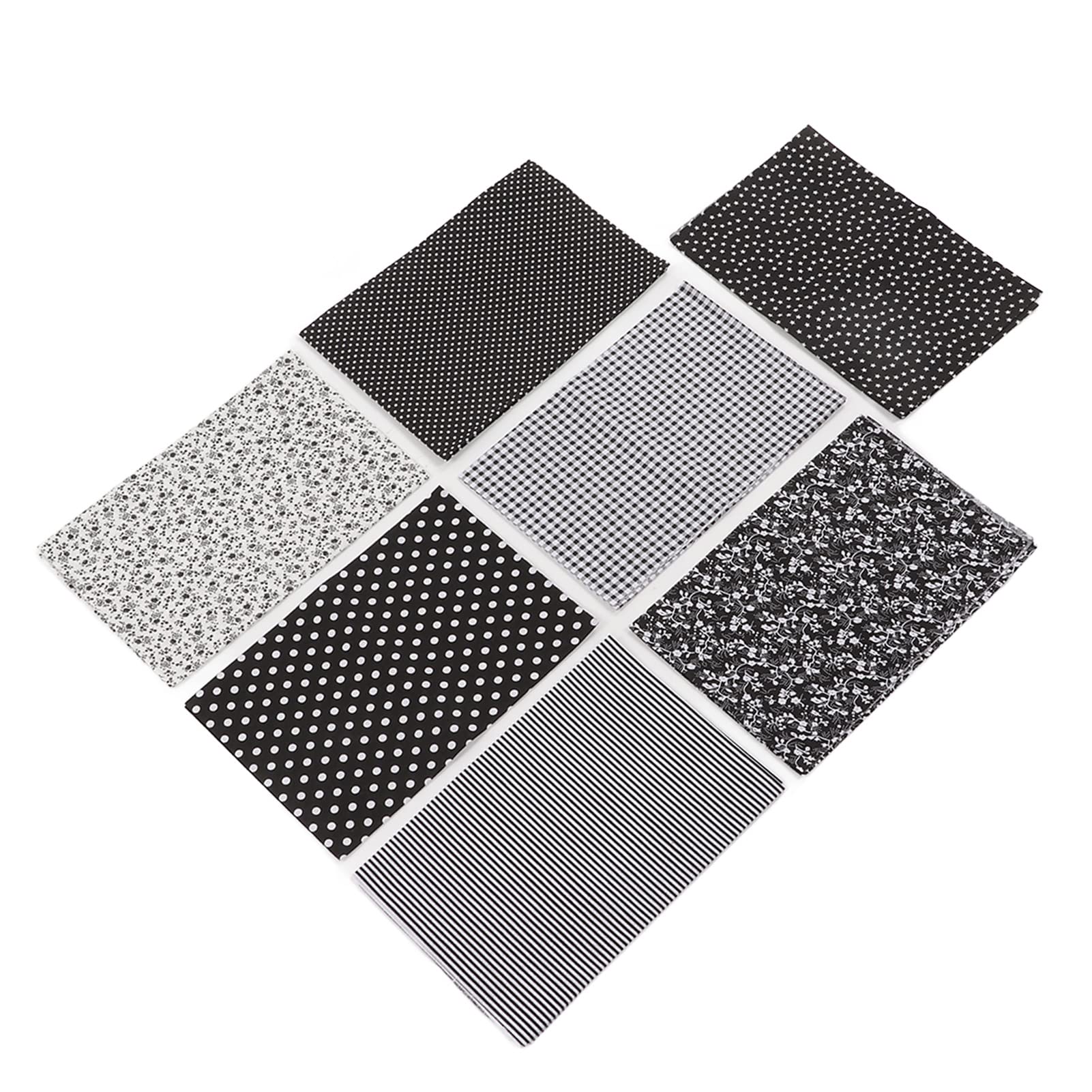 50x50cm Soft Cotton Sewing Fabric - 19.7x19.7 Inch DIY Craft Material with Various Patterns for Quilting, Dressmaking & Home Decor Projects