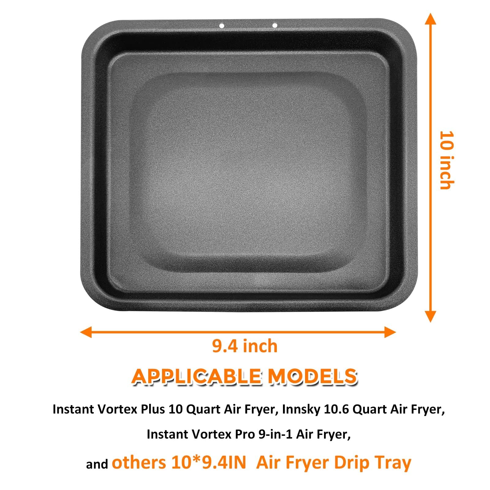 Premium Nonstick Air Fryer Drip Tray (2-Pack) for Instant Vortex Pro/Plus, Innsky, Chefman PowerXL - Dishwasher Safe Oil Drip Pans - Perfect for Healthier Frying & Easy Cleanup