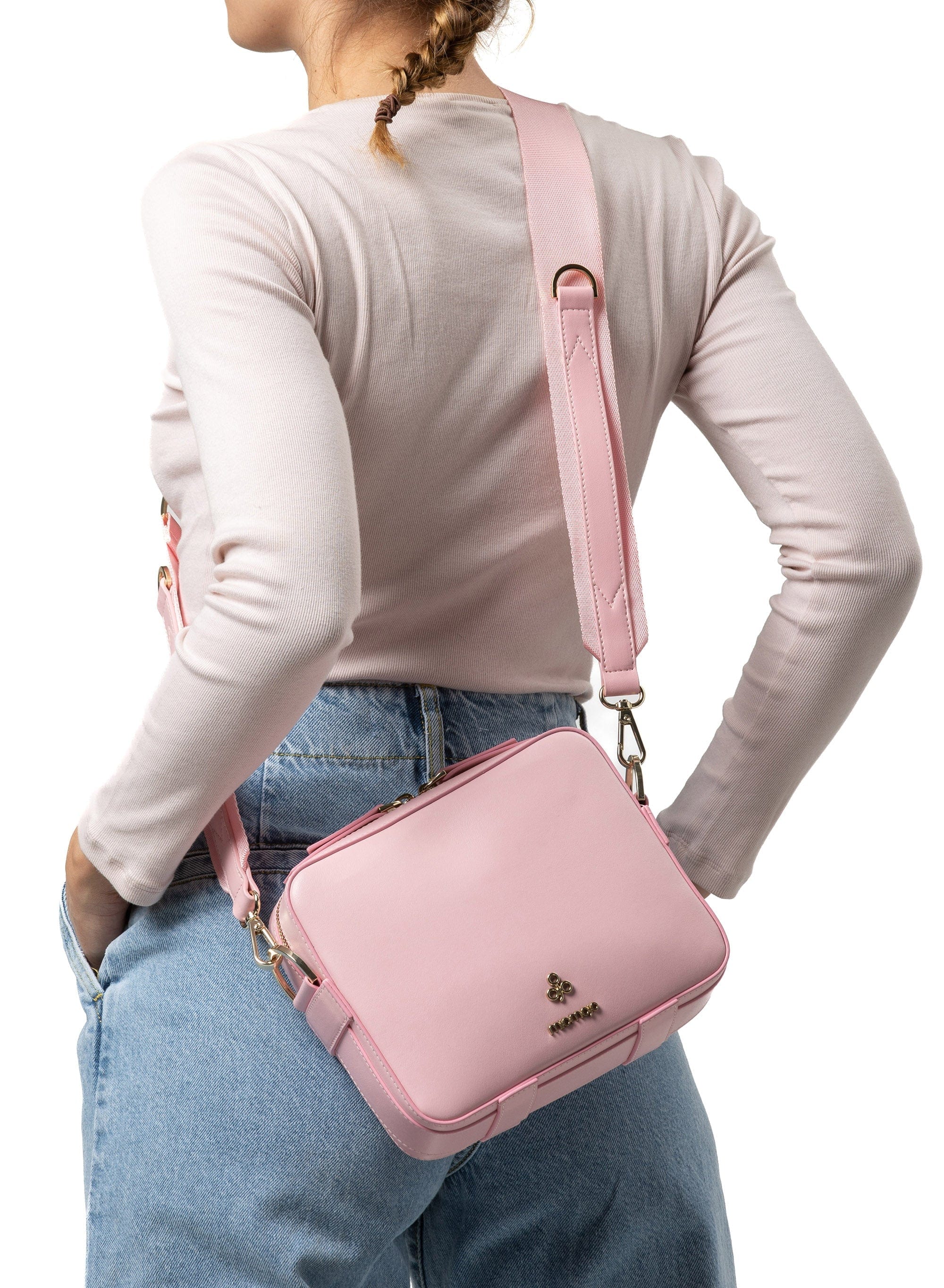 Dalila Vegan Leather Crossbody Bag for Women - Stylish Pink Apple Design | Perfect for Casual Outings, Shopping & Travel