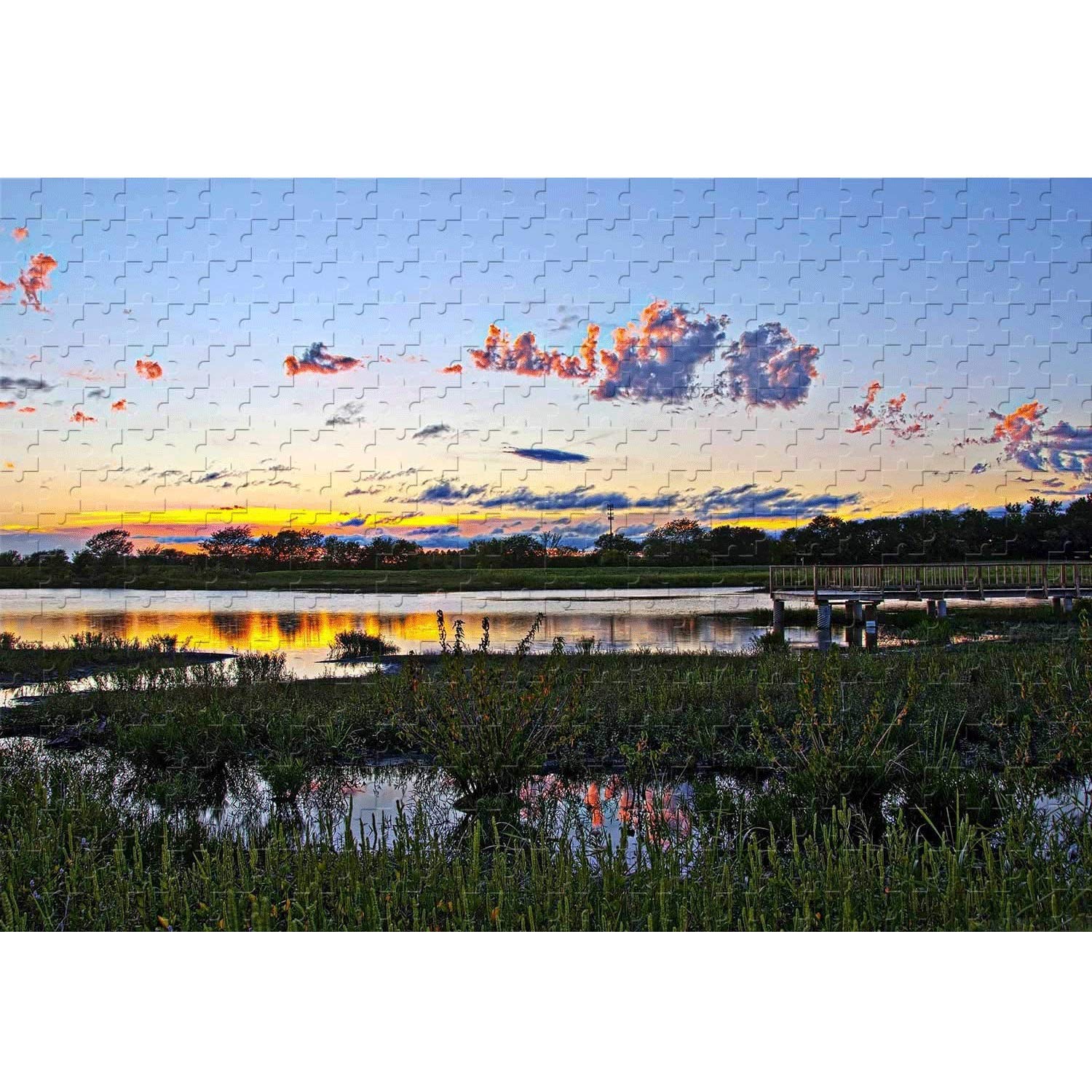 Premium Wetlands of Lawrence Kansas Jigsaw Puzzles - 500 to 5000 Pieces for Adults, Challenging Puzzle Game for Family & Friends - Perfect for Easter, Mother's Day, Father's Day Gifts & Home Decor - Relaxing Brain Teaser for Stress Relief & Cognitive Training