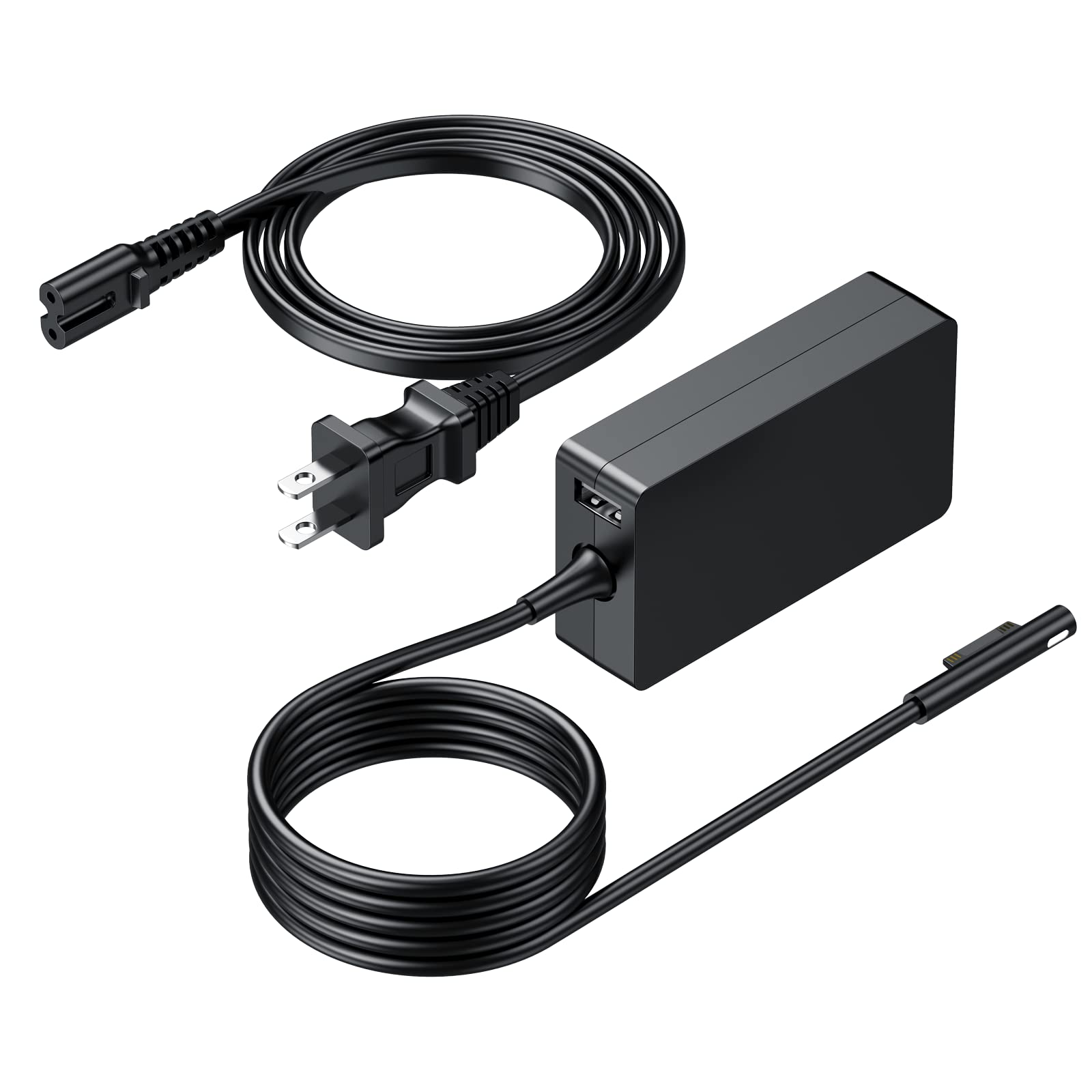 Original Microsoft Surface Pro Charger 65W - Compatible with Surface Pro X/8/7/6/5/4/3, Surface Go 3/2/1, Surface Laptop 3/2/1, Surface Book 2/1 - Fast Charging Power Adapter with Power Cord - Perfect for Home, Office & Travel Use