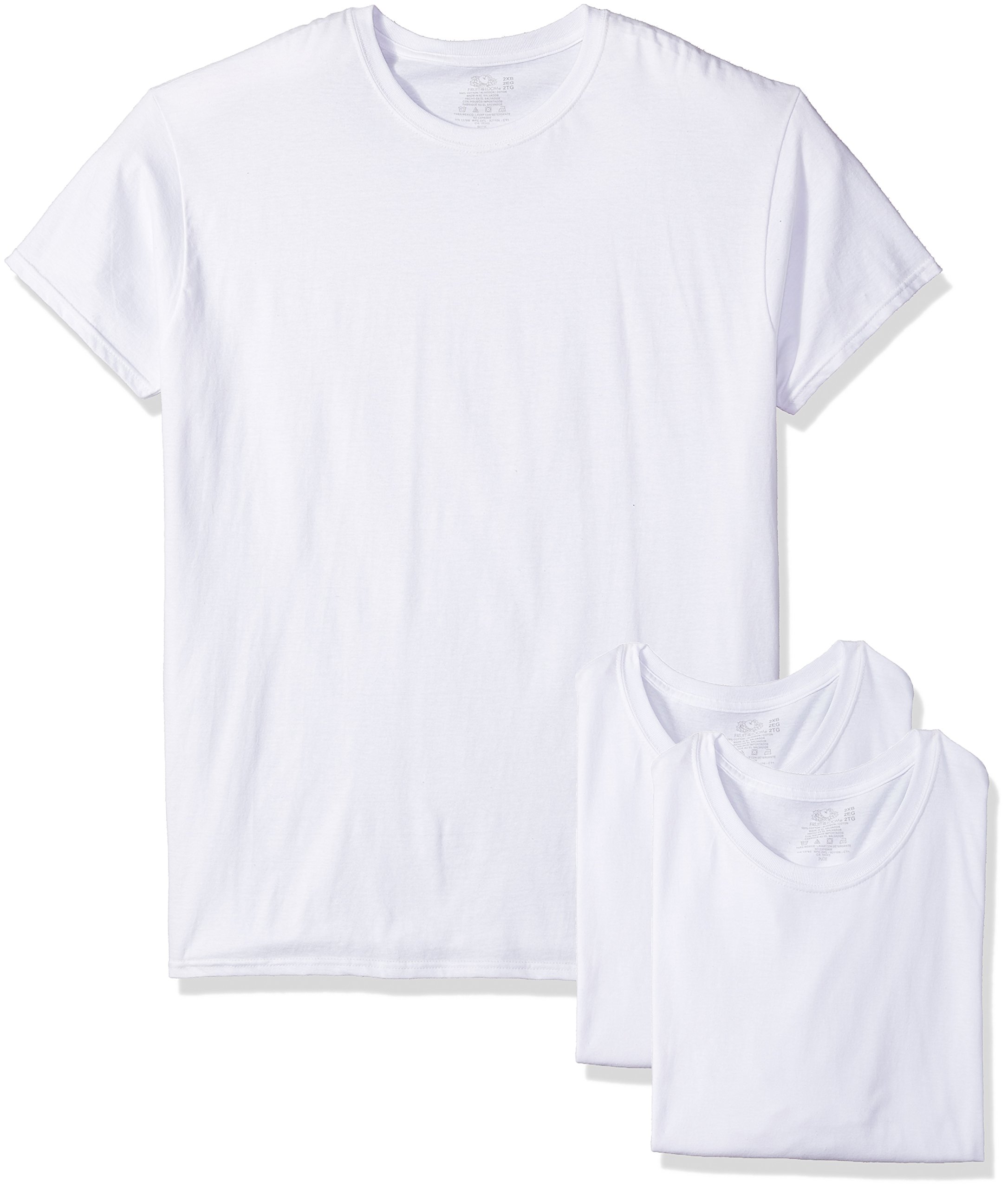 Fruit of the Loom Men's 3-Pack Premium Big & Tall Crew Neck T-Shirts - Soft Cotton Comfort Fit for Casual Wear & Everyday Use