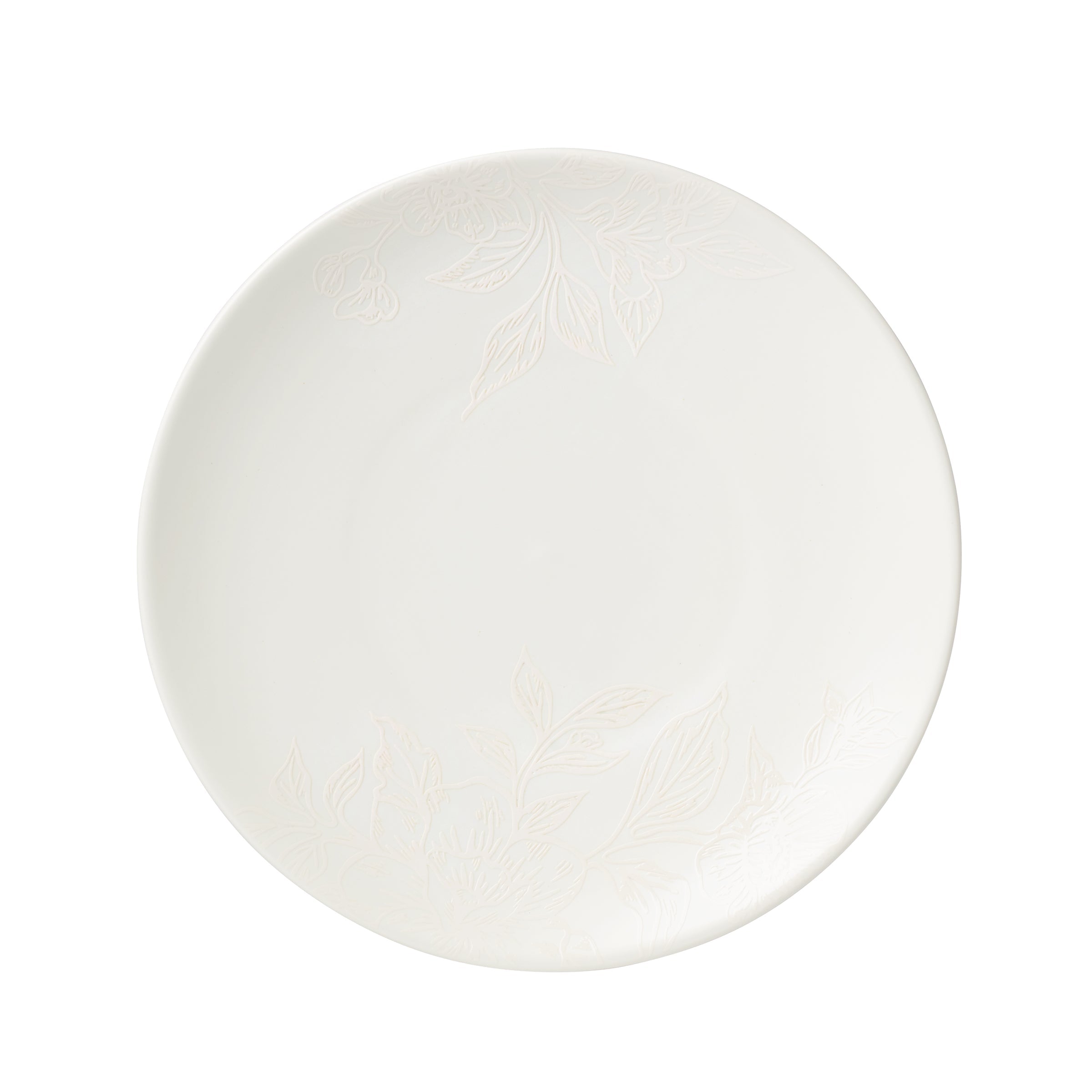 Roseto White 12-Piece Dinnerware Set - Porcelain Dinner Plates, Salad Plates & Bowls - Elegant Tableware for Everyday Dining & Entertaining