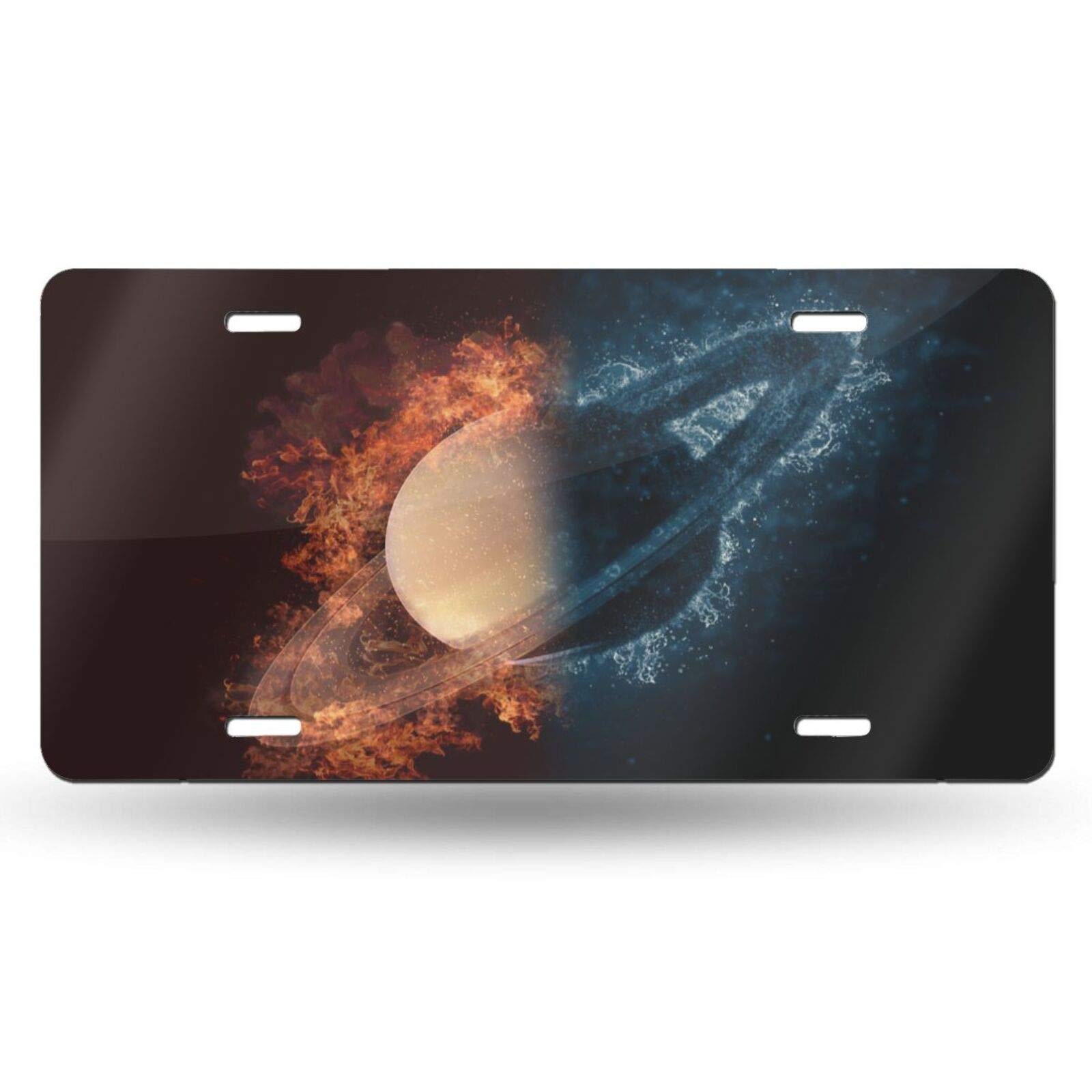Saturn Decorative Car License Plate - 6x12 Inch Aluminum Novelty Vanity Tag for Men, Women, Boys & Girls - Perfect for Customizing Vehicles, Gifts & Car Shows