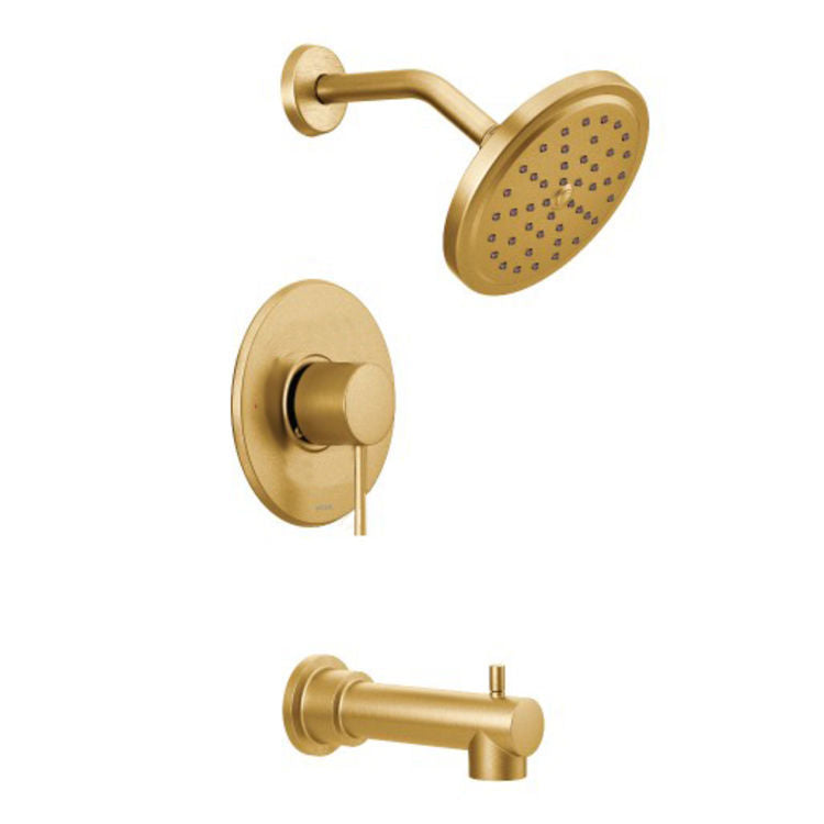 Moen Align M Core 3 Series Brushed Gold Tub and Shower Trim UT3293BG - Premium Bathroom Faucet for Modern Showers & Bathtubs