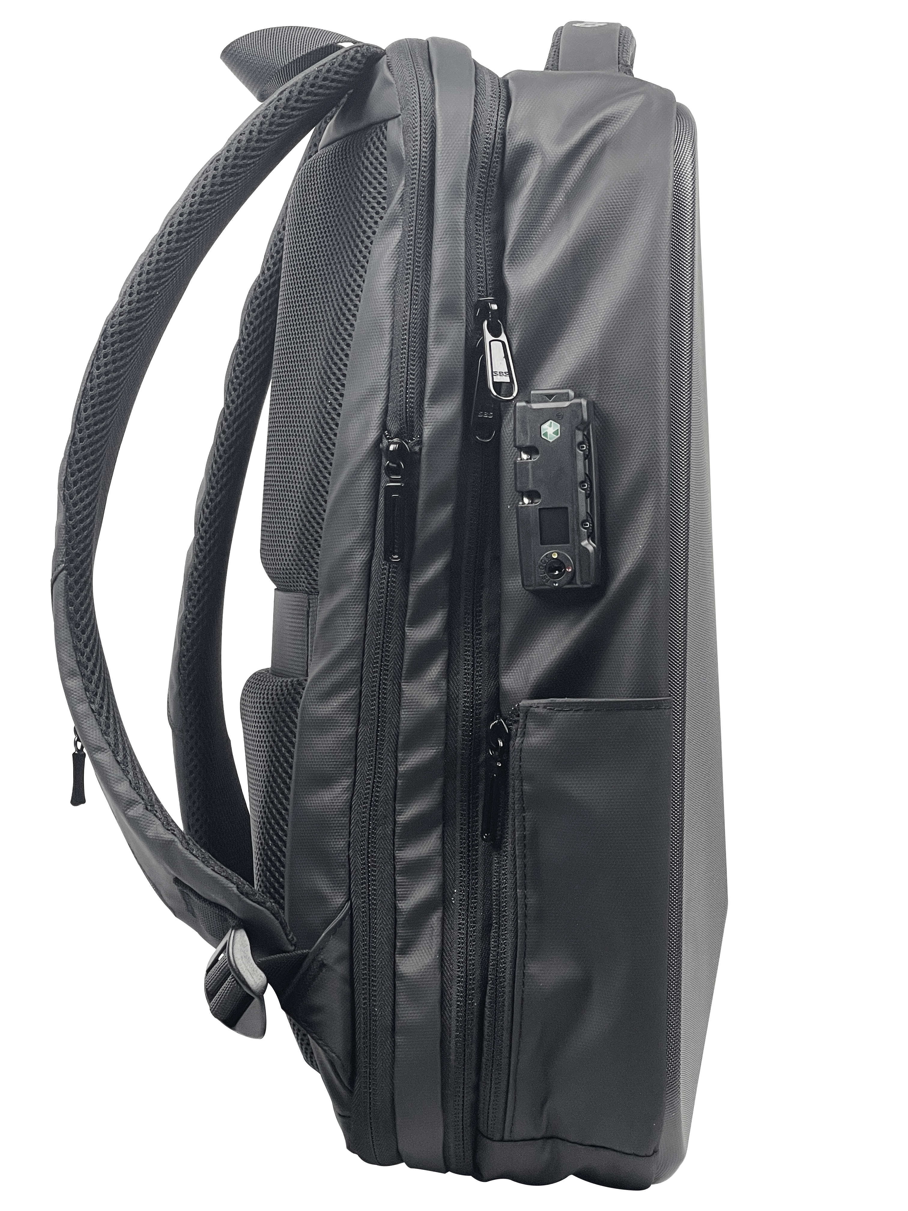 XOTIC PC Black Hardshell Anti-Theft Waterproof Laptop Backpack for Men - Durable Travel & Work Bag for College, Office & Commuting - Perfect Gift for Grads and Dads