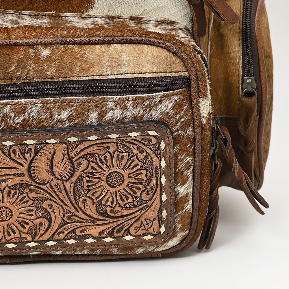 Genuine Leather Western Handbag for Women - American Darling ADBG860E Saddle Blanket Backpack Purse | Perfect for Cowgirl Style, Rodeo Events & Everyday Use